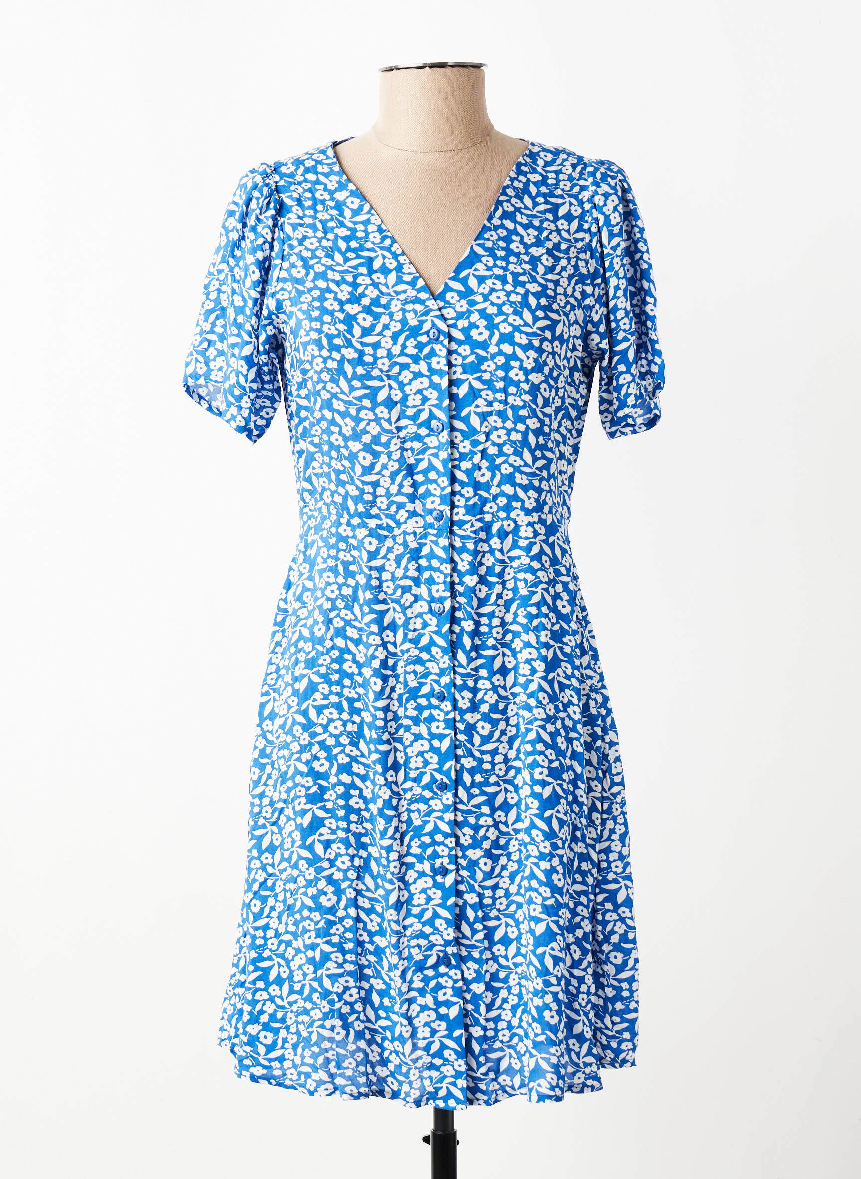 Rochie scurtă mâneci scurte mâneci scurte albastru ONLY femeie