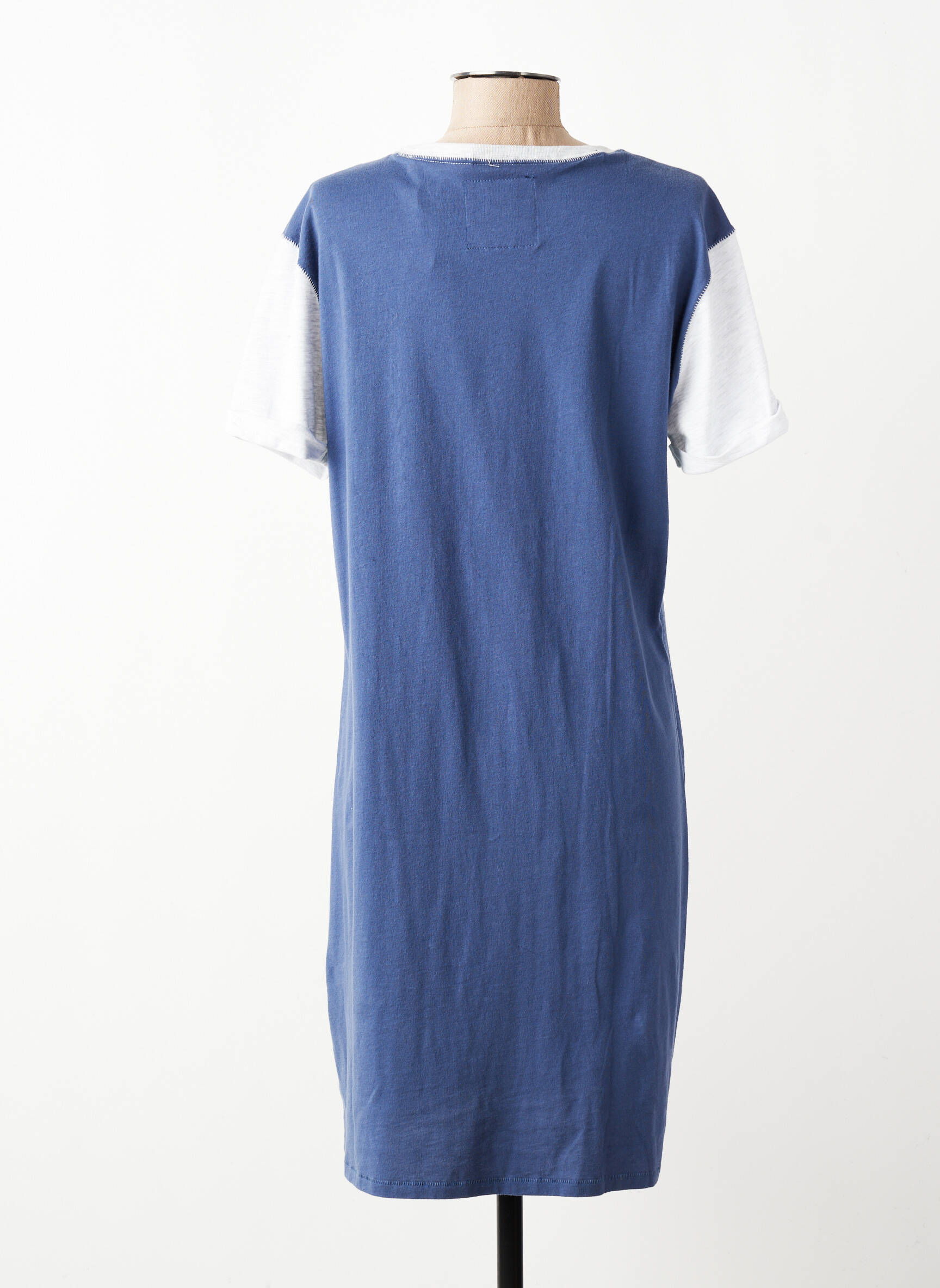 Rochie midi mâneci scurte mâneci scurte albastru SUPERDRY femeie