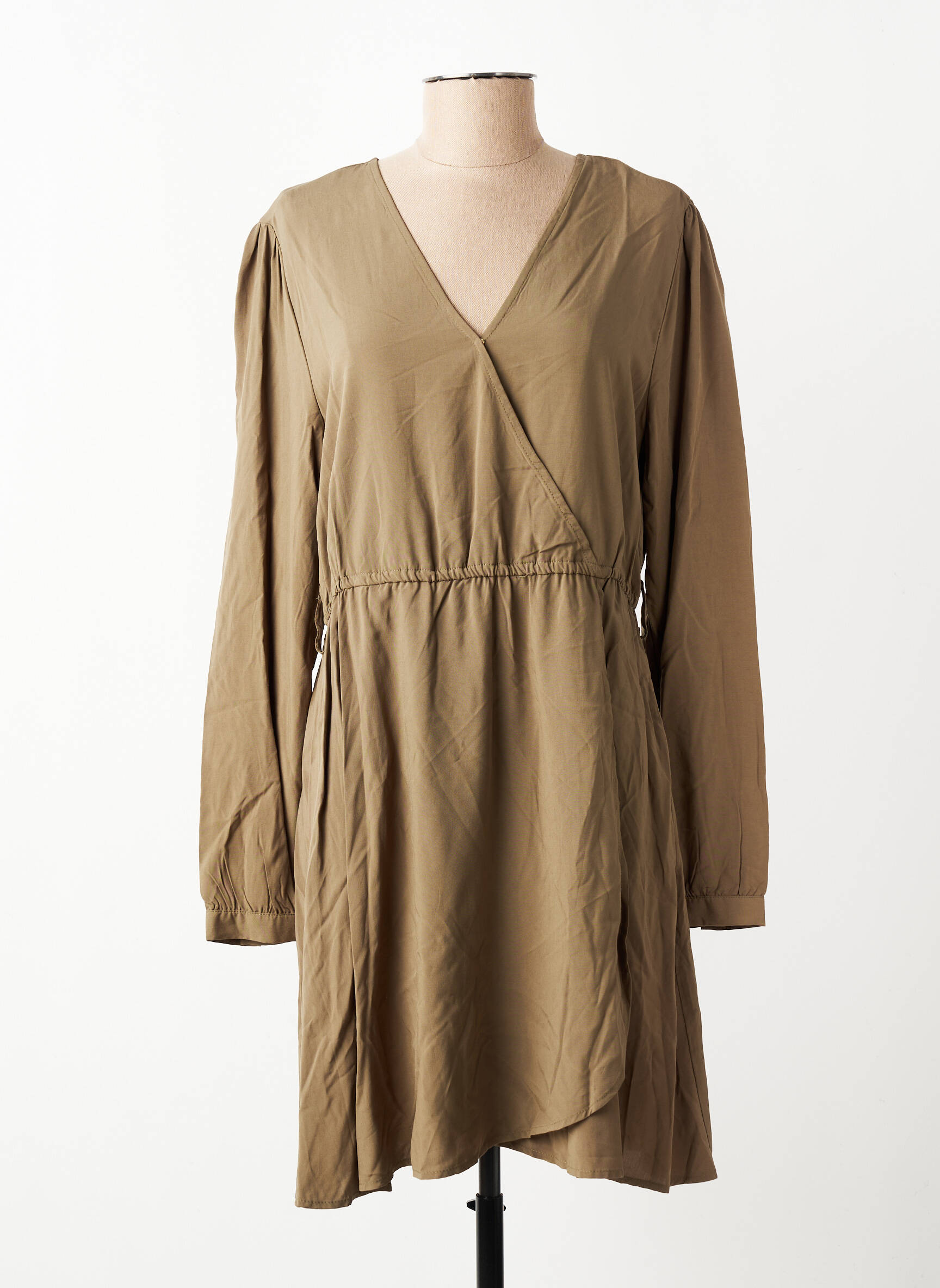 Rochie scurtă mâneci lungi mâneci lungi verde TEDDY SMITH femeie