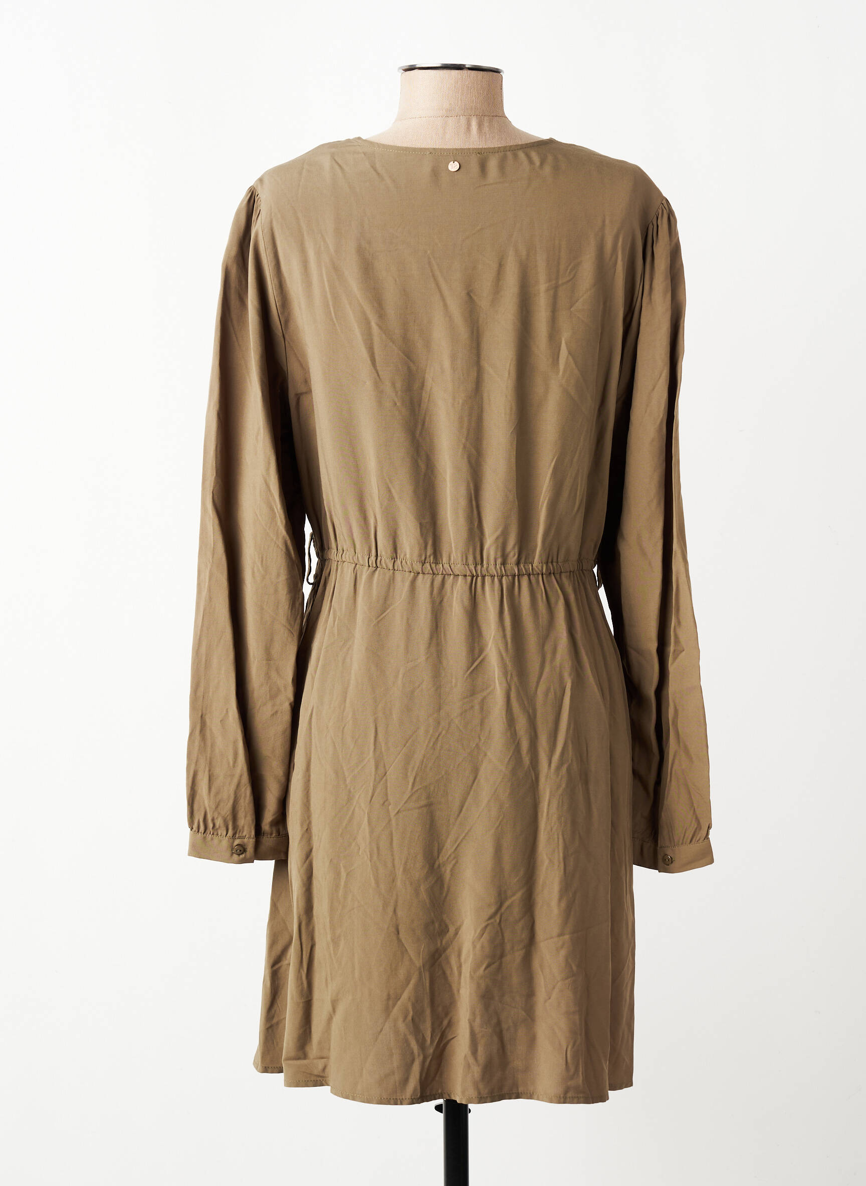 Rochie scurtă mâneci lungi mâneci lungi verde TEDDY SMITH femeie