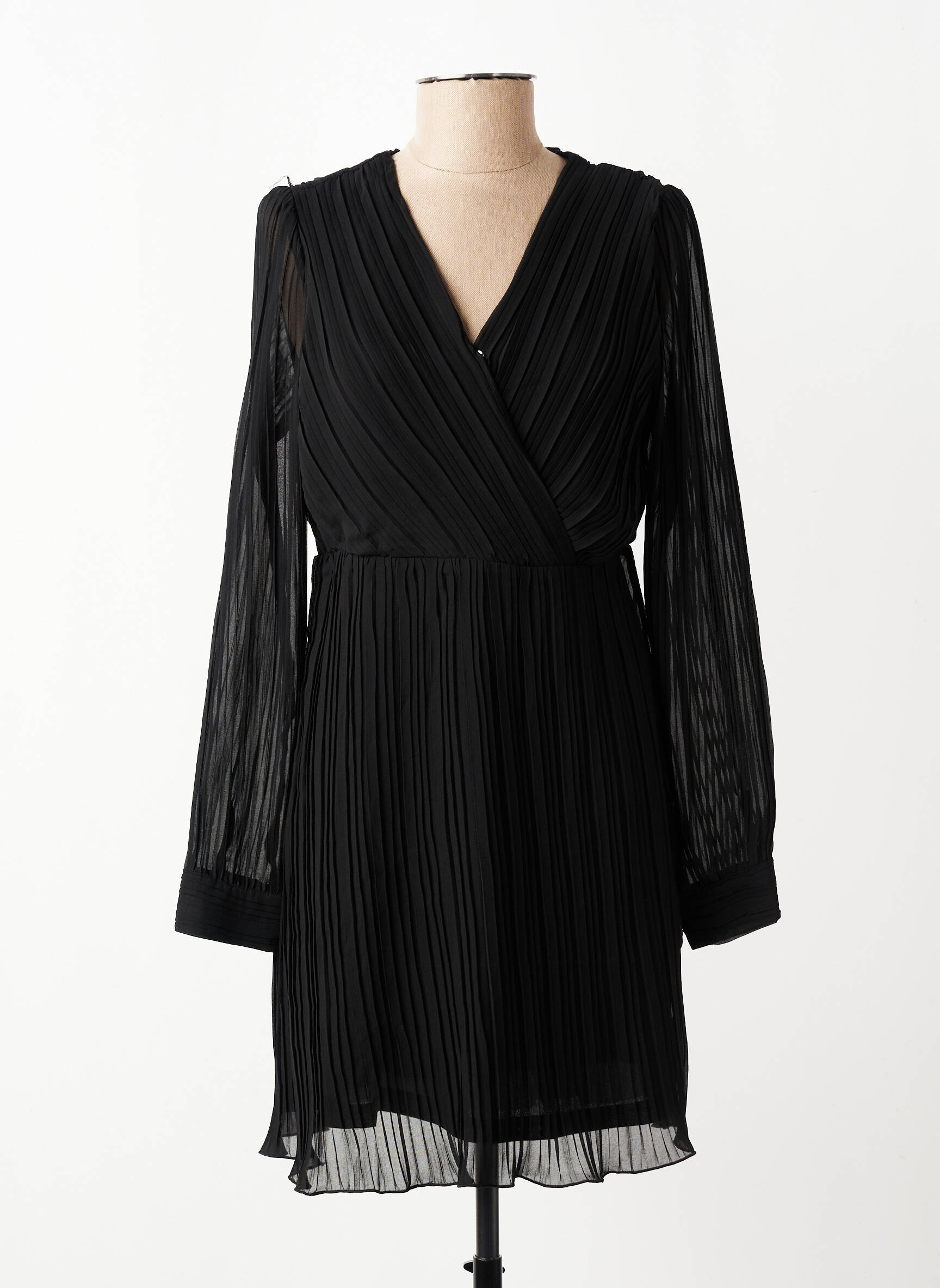 Rochie scurtă mâneci lungi mâneci lungi negru ONLY femeie