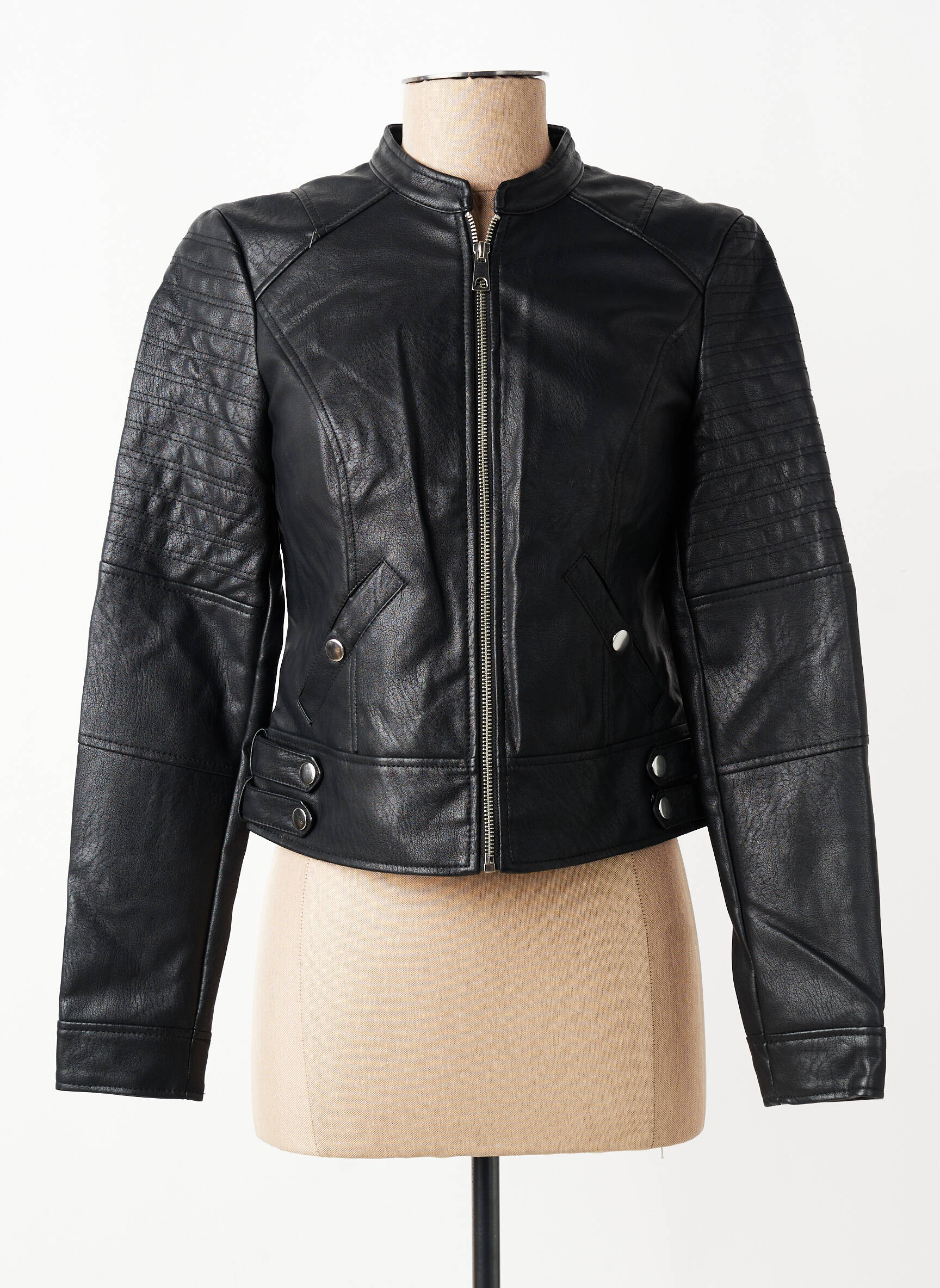 Geci din piele ecologică croială cambrată negru VERO MODA femeie