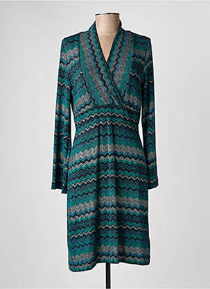 Rochie midi mâneci lungi mâneci lungi verde NATHALIE CHAIZE femeie