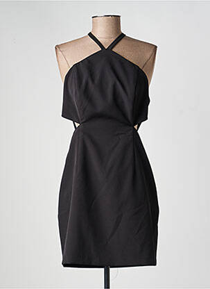 Rochie scurtă țesătură crep bretele subțiri negru ACCESS FASHION femeie