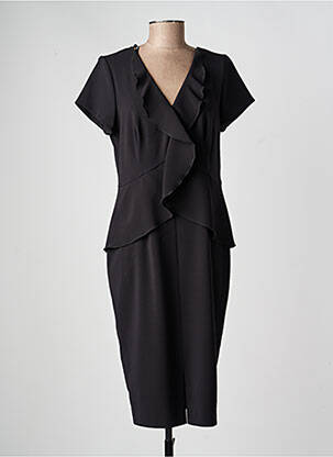Rochie midi țesătură crep mâneci scurte negru JOSEPH RIBKOFF femeie