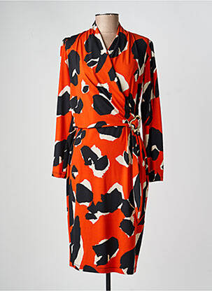 Rochie midi mâneci lungi mâneci lungi portocalie JOSEPH RIBKOFF femeie