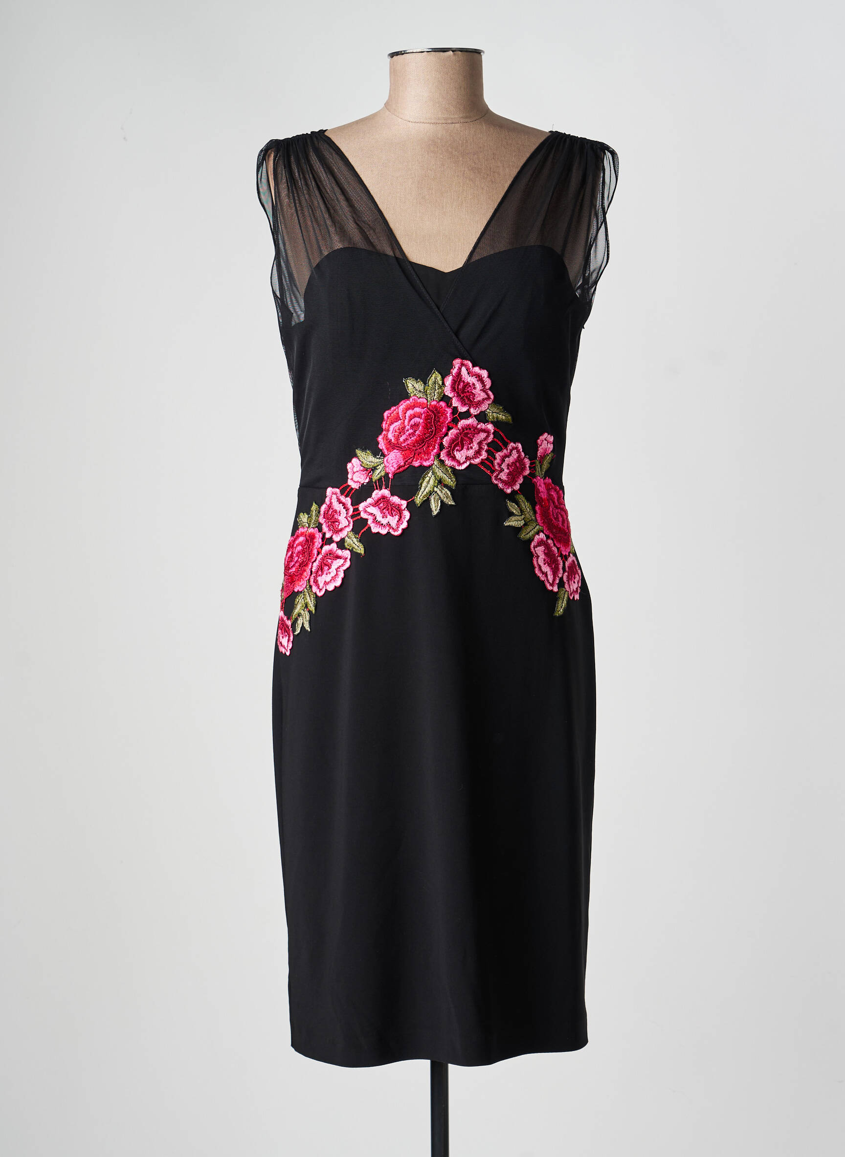 Rochie midi fără mâneci fără mâneci negru JOSEPH RIBKOFF femeie