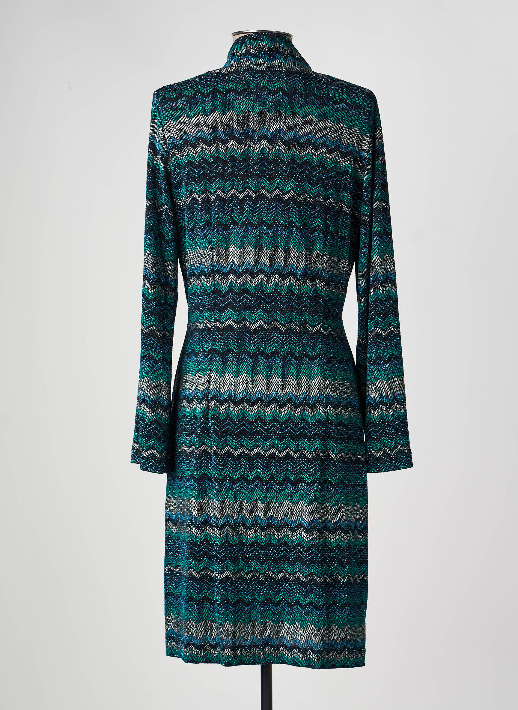 Rochie midi mâneci lungi mâneci lungi verde NATHALIE CHAIZE femeie