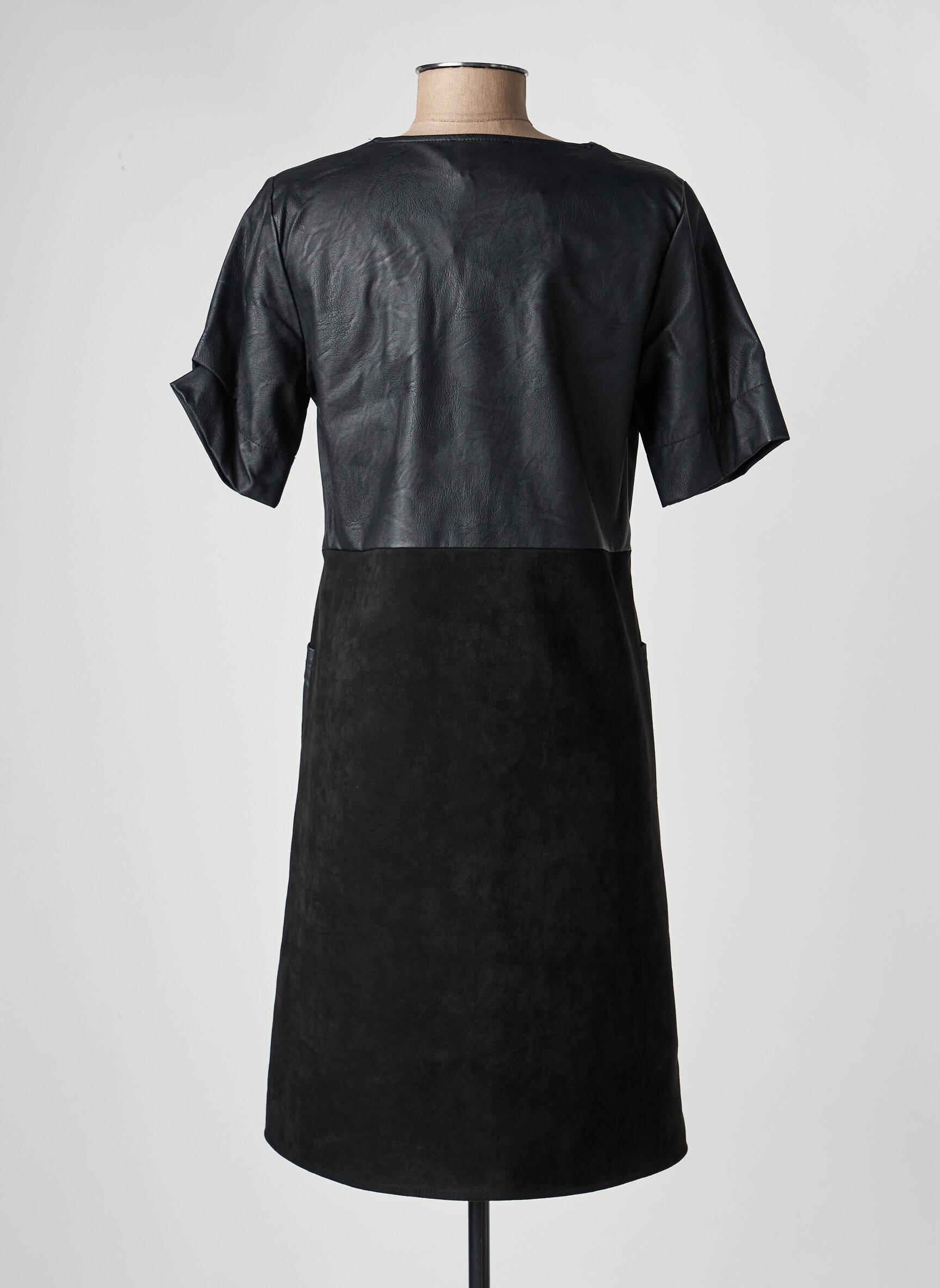 Rochie midi mâneci scurte mâneci scurte negru LA FÉE ATELIER BY LA FÉE MARABOUTÉE femeie