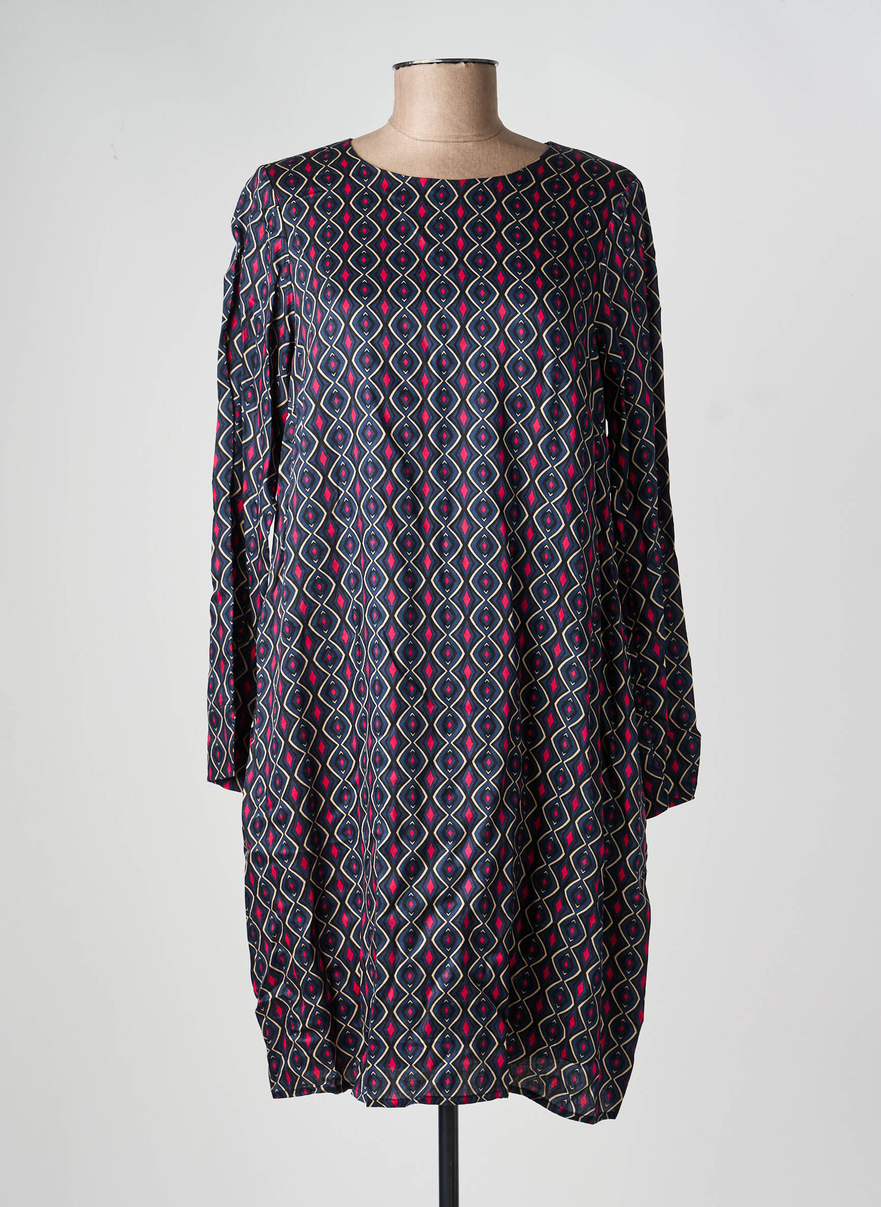 Rochie midi croială fluidă mâneci lungi albastru LA FEE MARABOUTEE femeie
