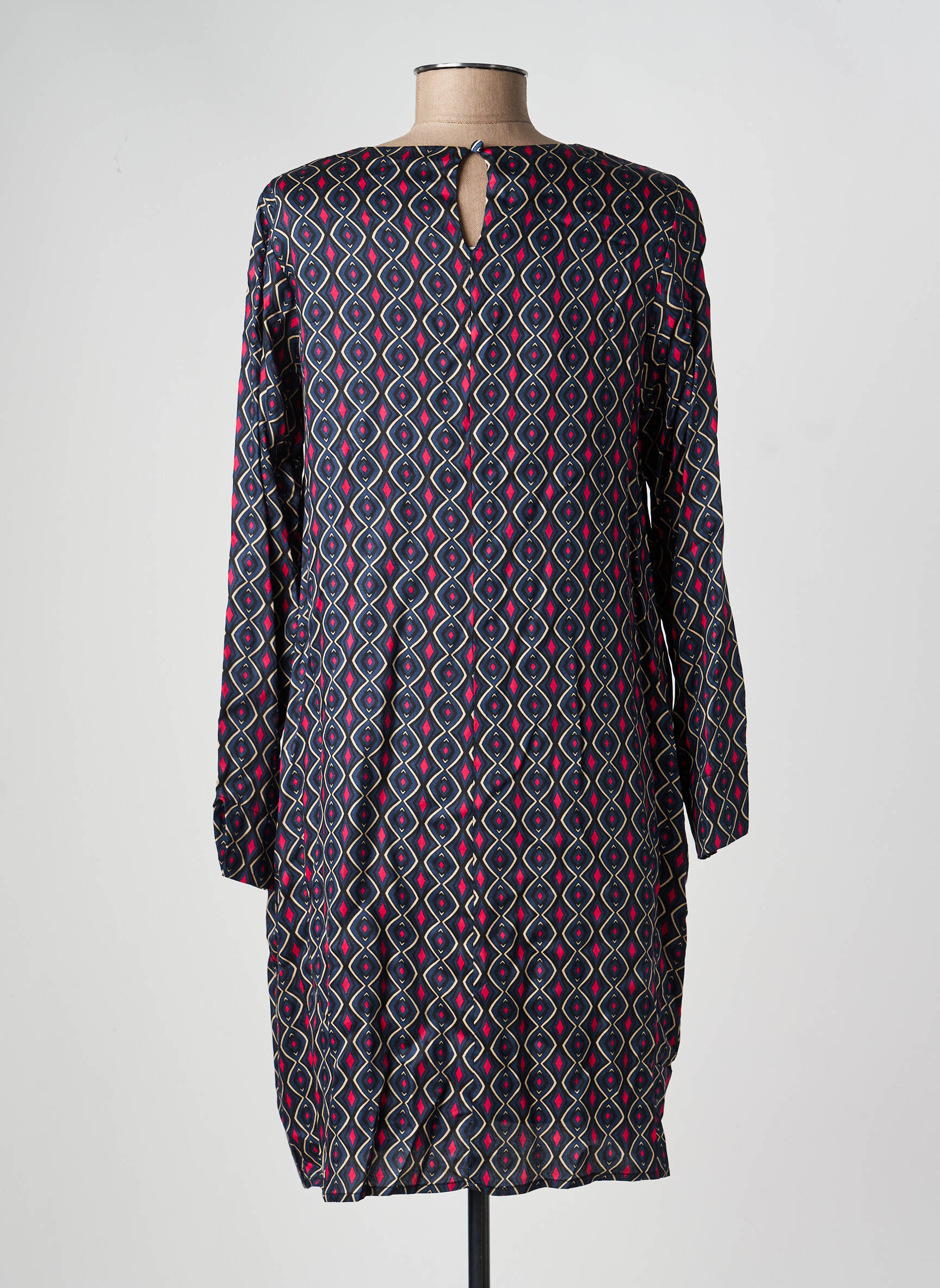 Rochie midi croială fluidă mâneci lungi albastru LA FEE MARABOUTEE femeie