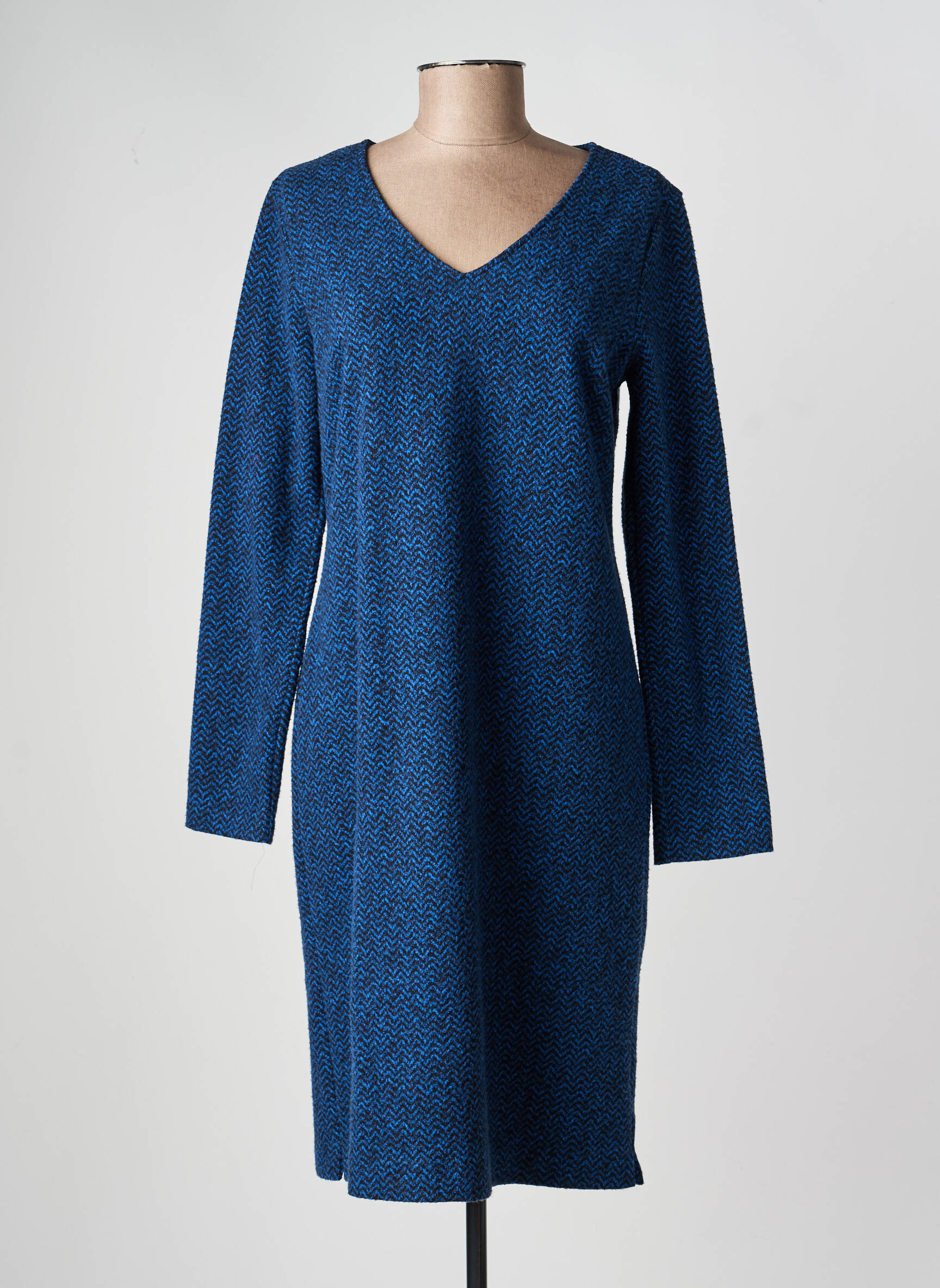 Rochie midi mâneci lungi mâneci lungi albastru LA FEE MARABOUTEE femeie