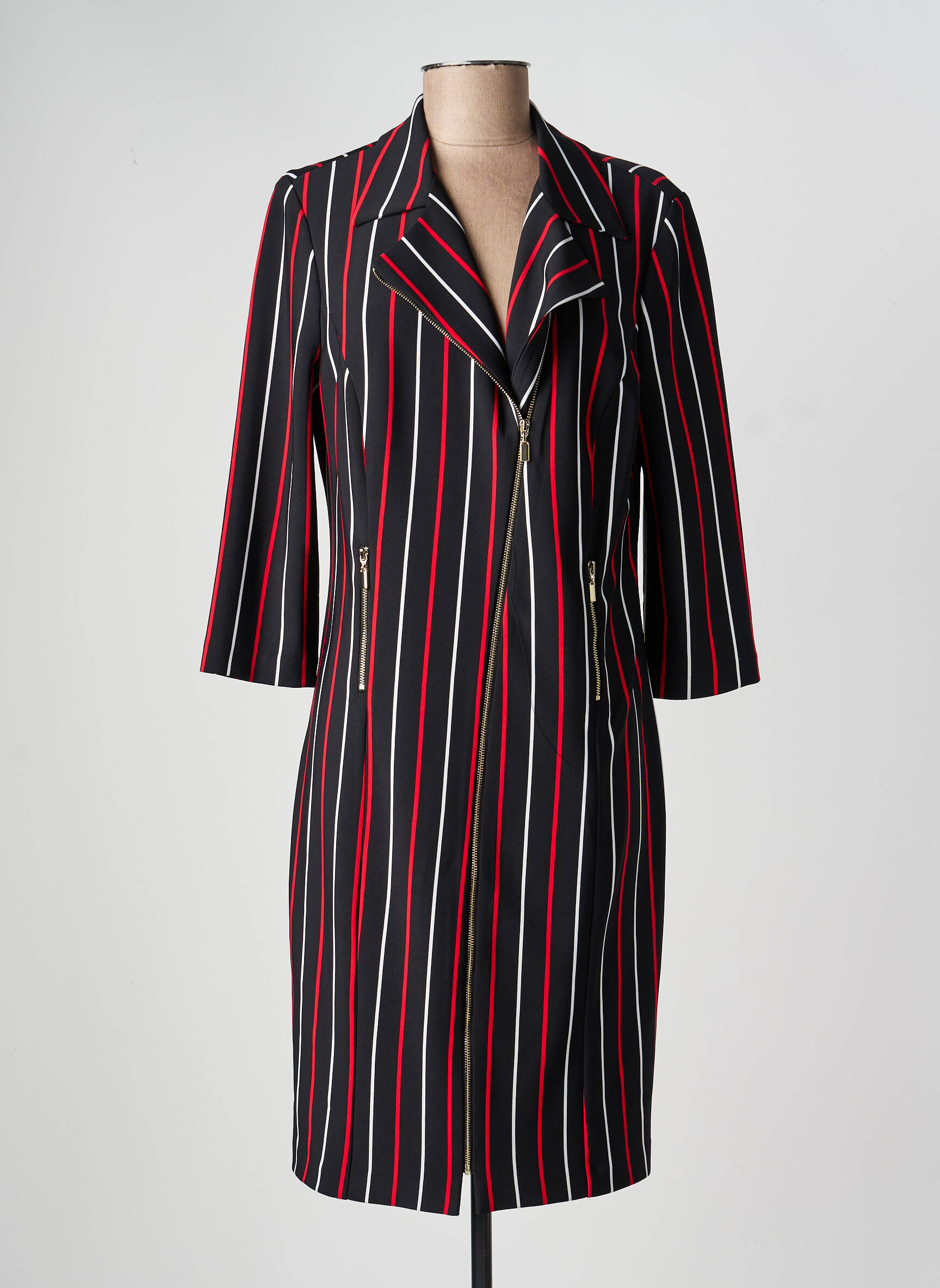 Rochie midi mâneci 3/4 mâneci 3/4 negru FRANK LYMAN femeie