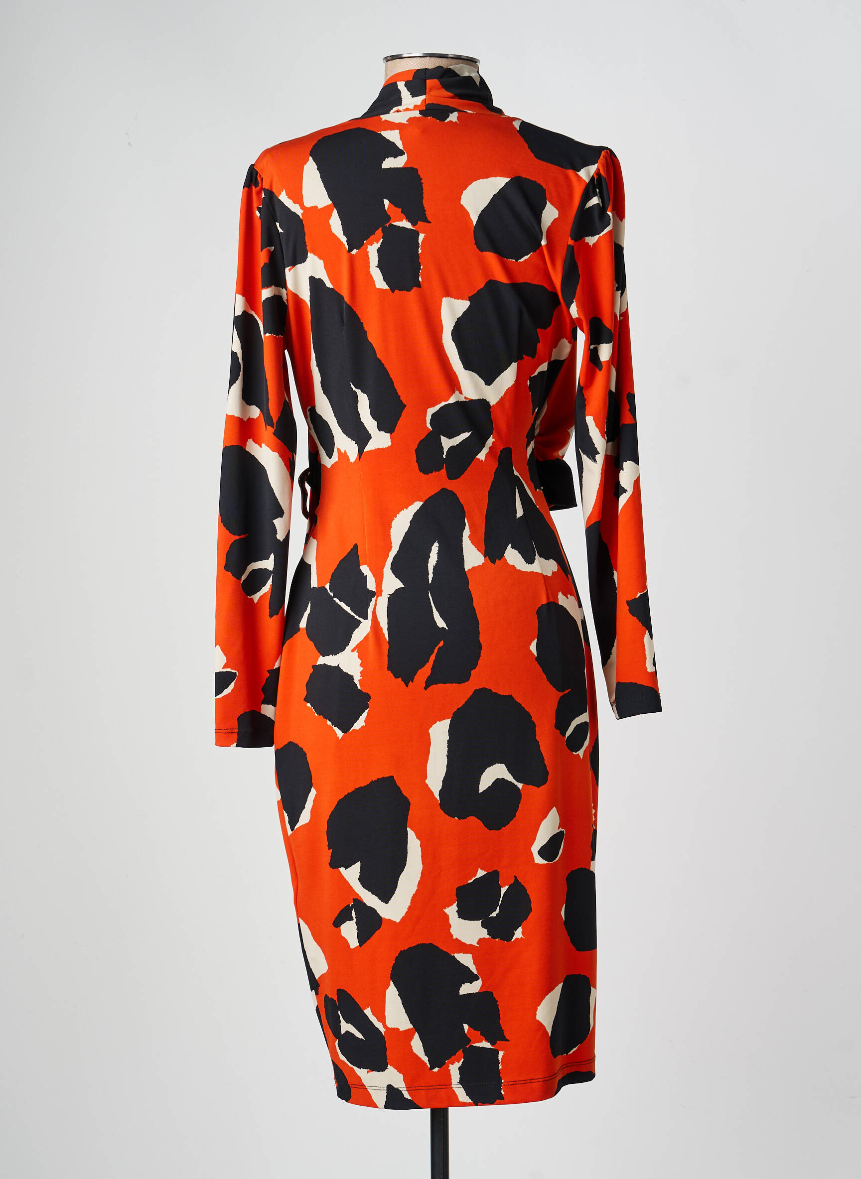 Rochie midi mâneci lungi mâneci lungi portocalie JOSEPH RIBKOFF femeie