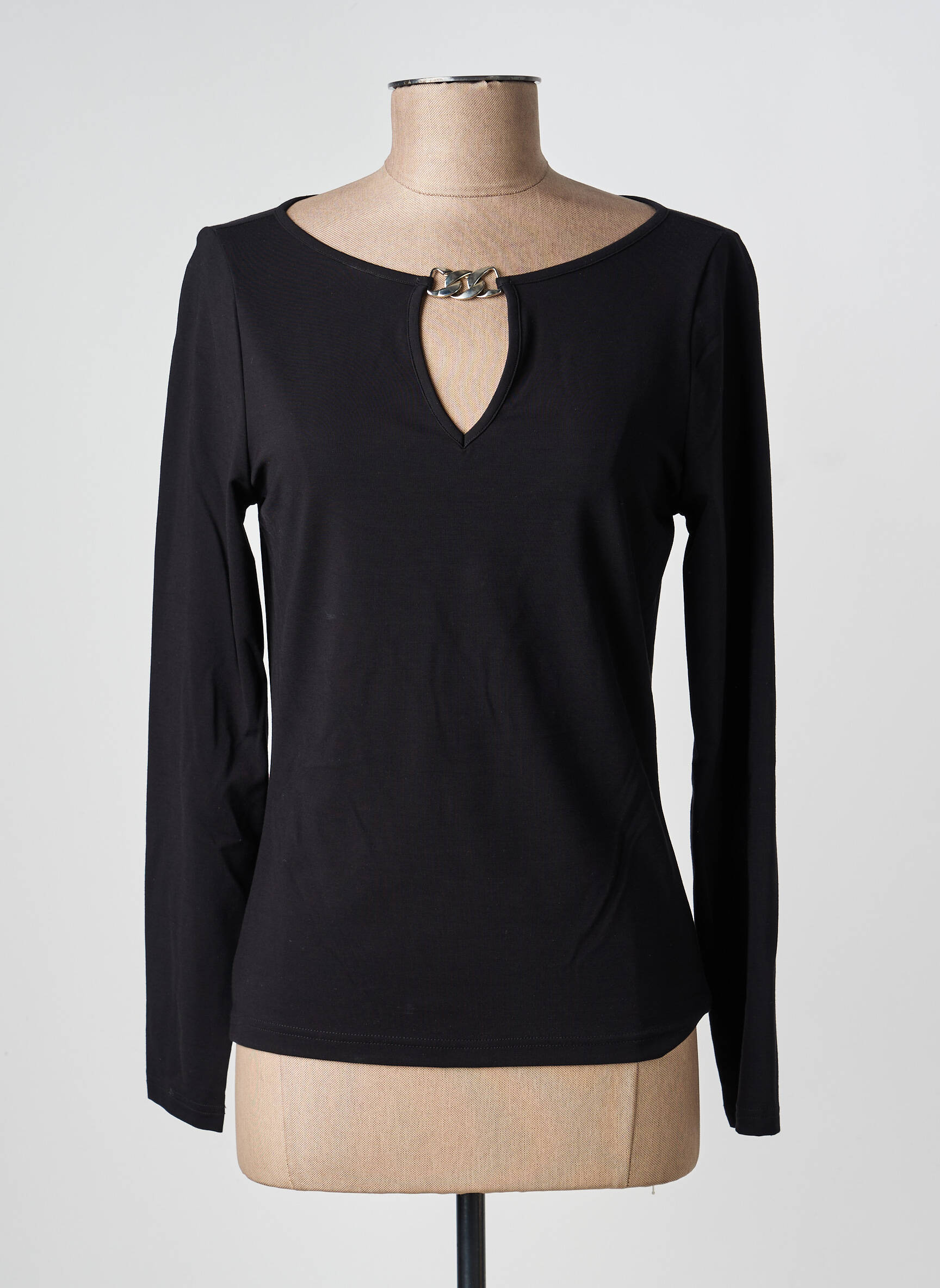 Top mâneci lungi mâneci lungi negru NATHALIE CHAIZE femeie