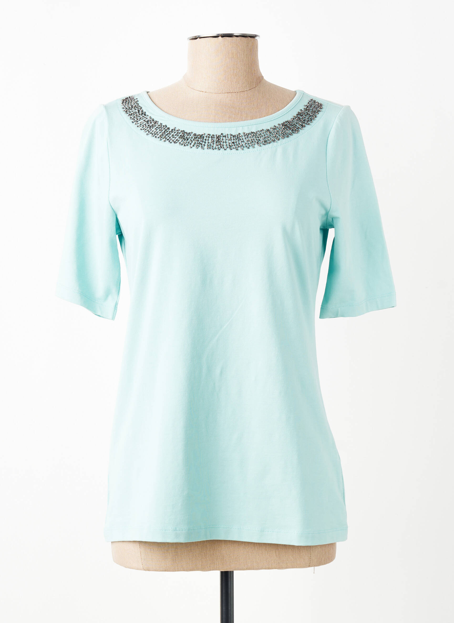 Tricou elasticitate mâneci scurte albastru BETTY BARCLAY femeie