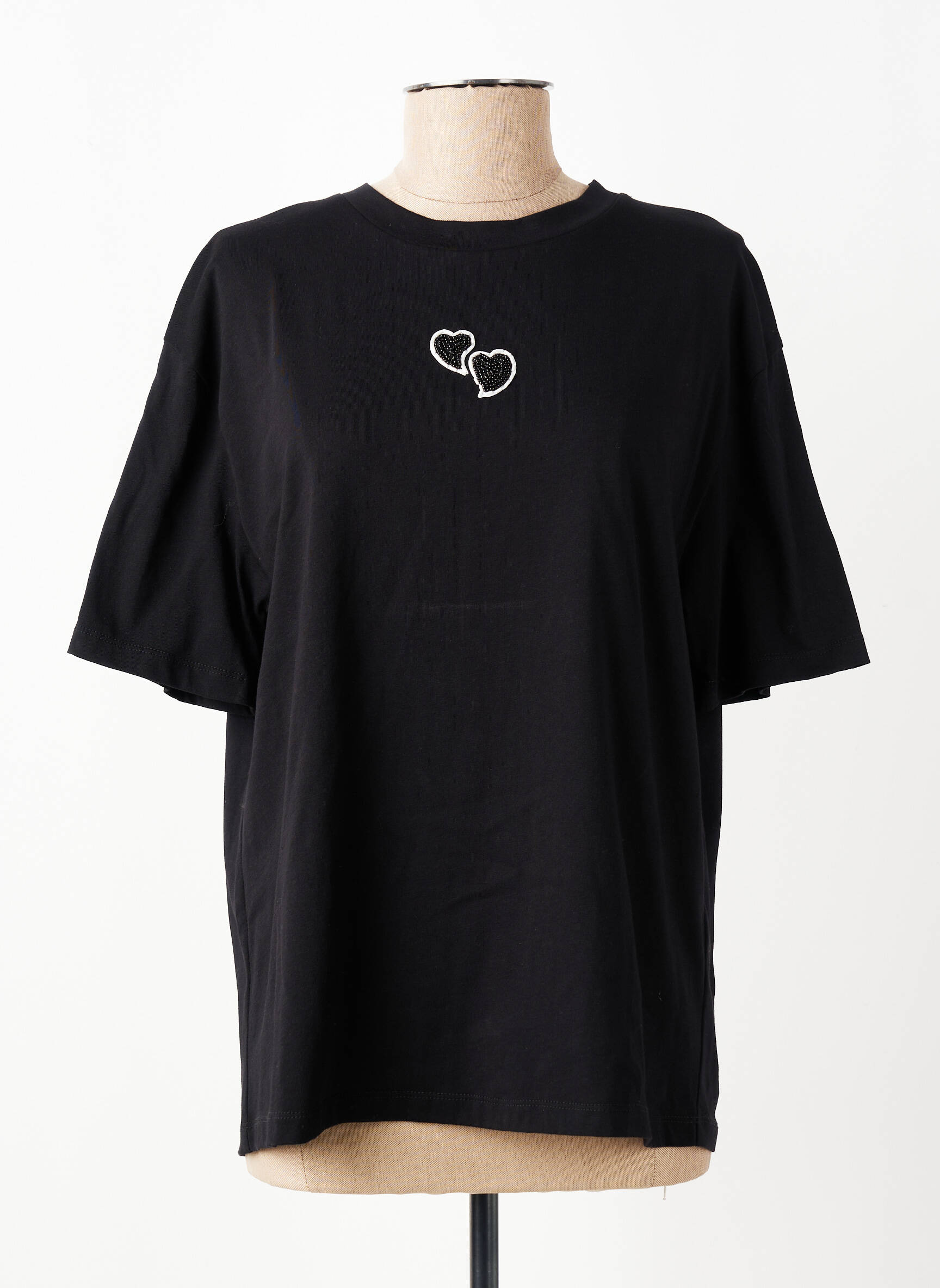 Tricou croială dreaptă mâneci scurte negru ACCESS femeie
