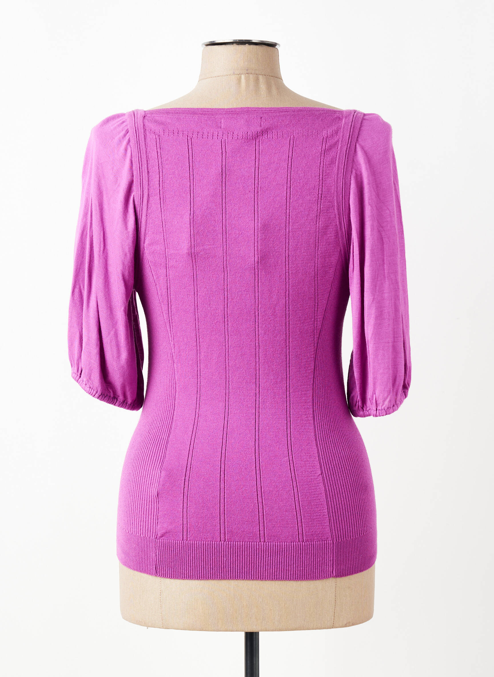 Top guler rotund mâneci 3/4 violet ESSENTIEL ANTWERP femeie