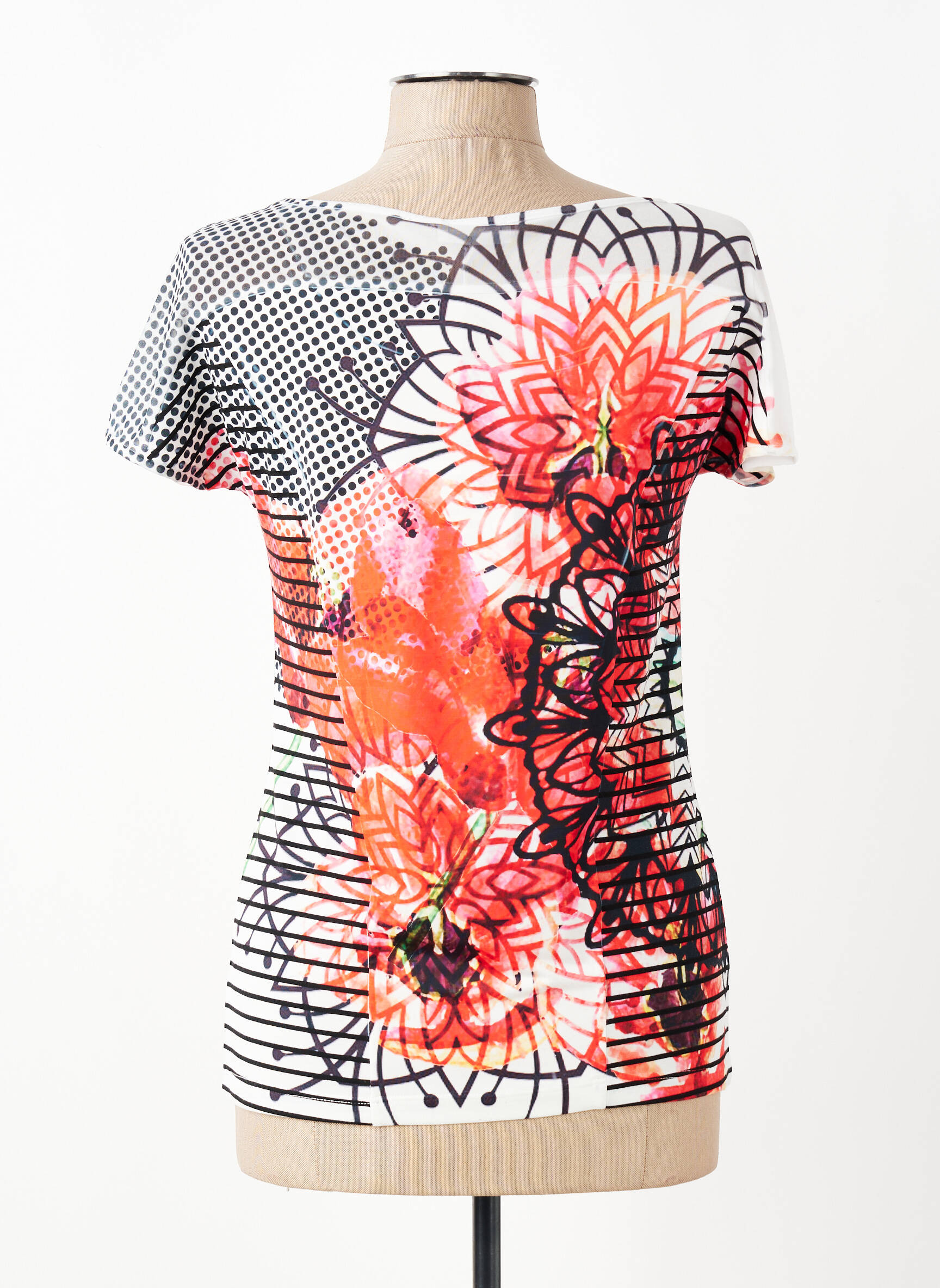 Tricou elasticitate mâneci scurte portocalie EROKE femeie