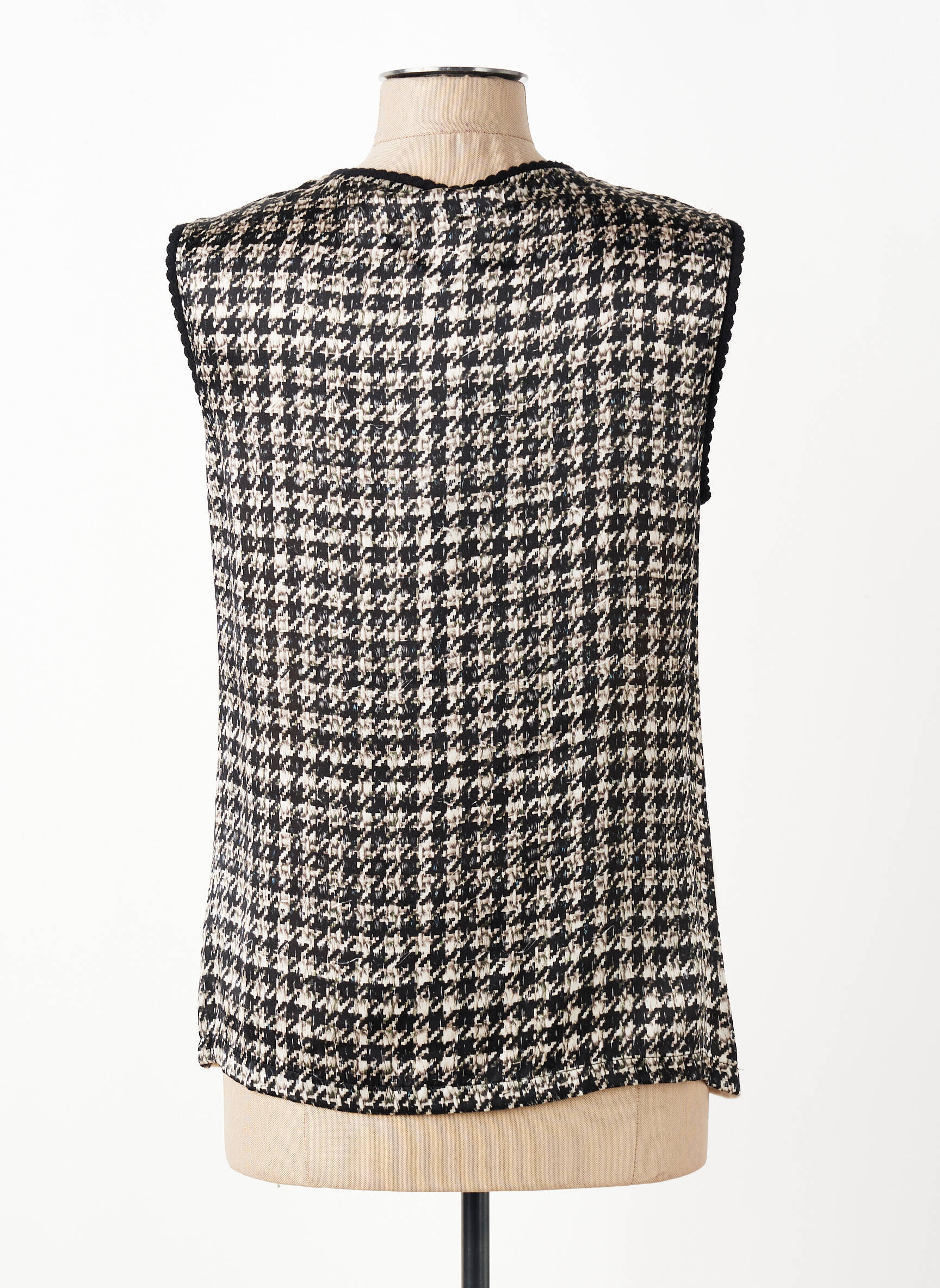 Top elasticitate fără mâneci bej TRICOT CHIC femeie