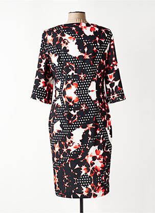 Rochie midi imprimeu floral mâneci 3/4 negru EROKE femeie