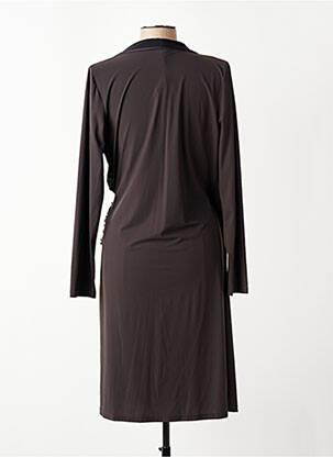 Rochie midi mâneci lungi mâneci lungi maro TRICOT CHIC femeie