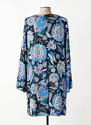 Rochie midi imprimeu floral mâneci lungi albastru LA FEE MARABOUTEE femeie