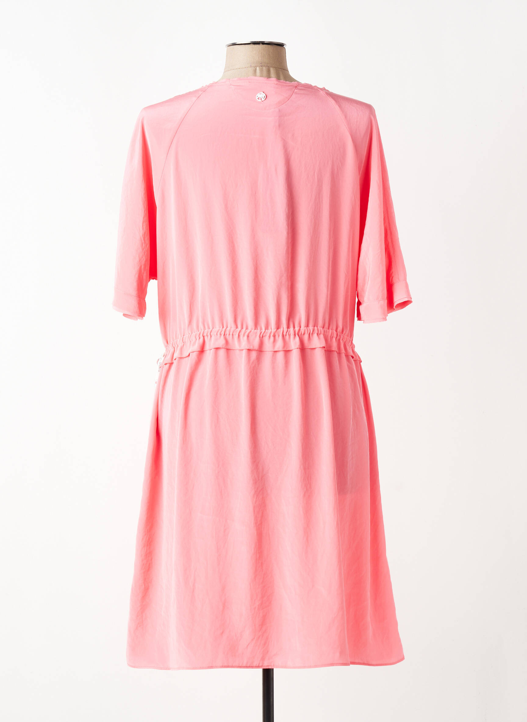 Rochie midi croială fluidă mâneci scurte roz MARC CAIN femeie