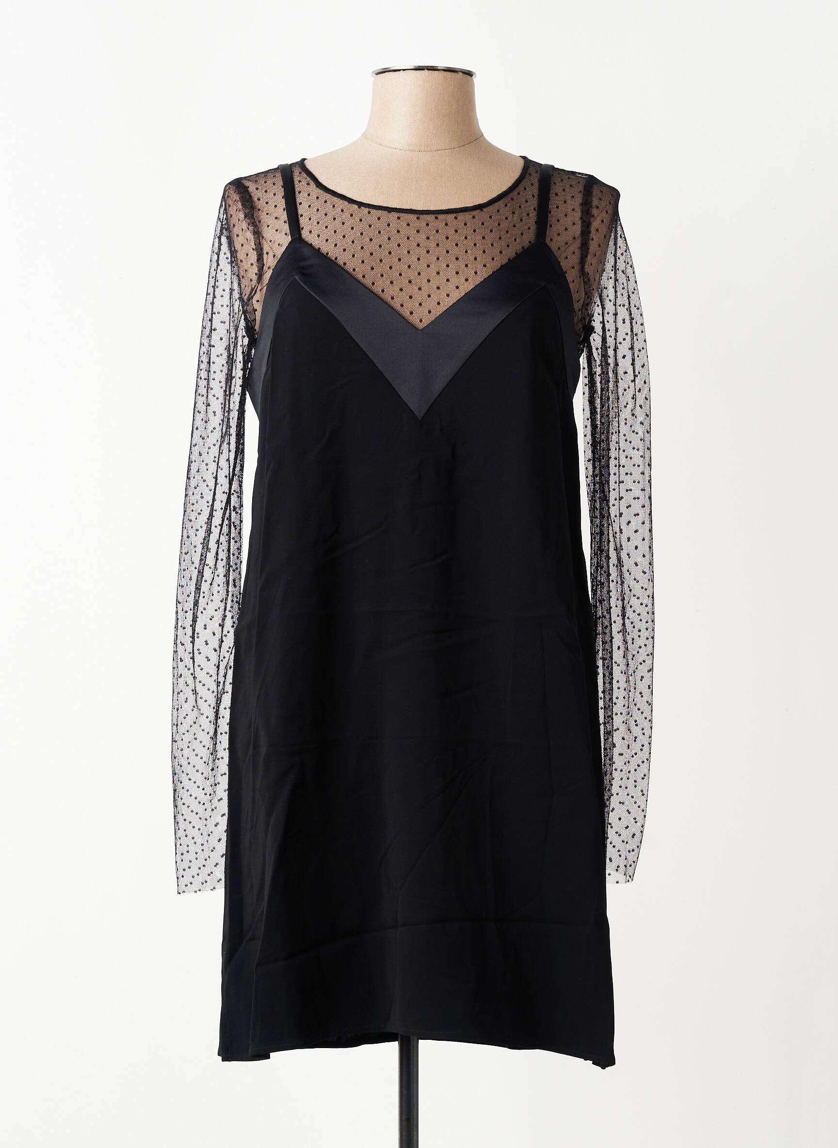 Rochie scurtă mâneci lungi mâneci lungi negru PENNYBLACK femeie