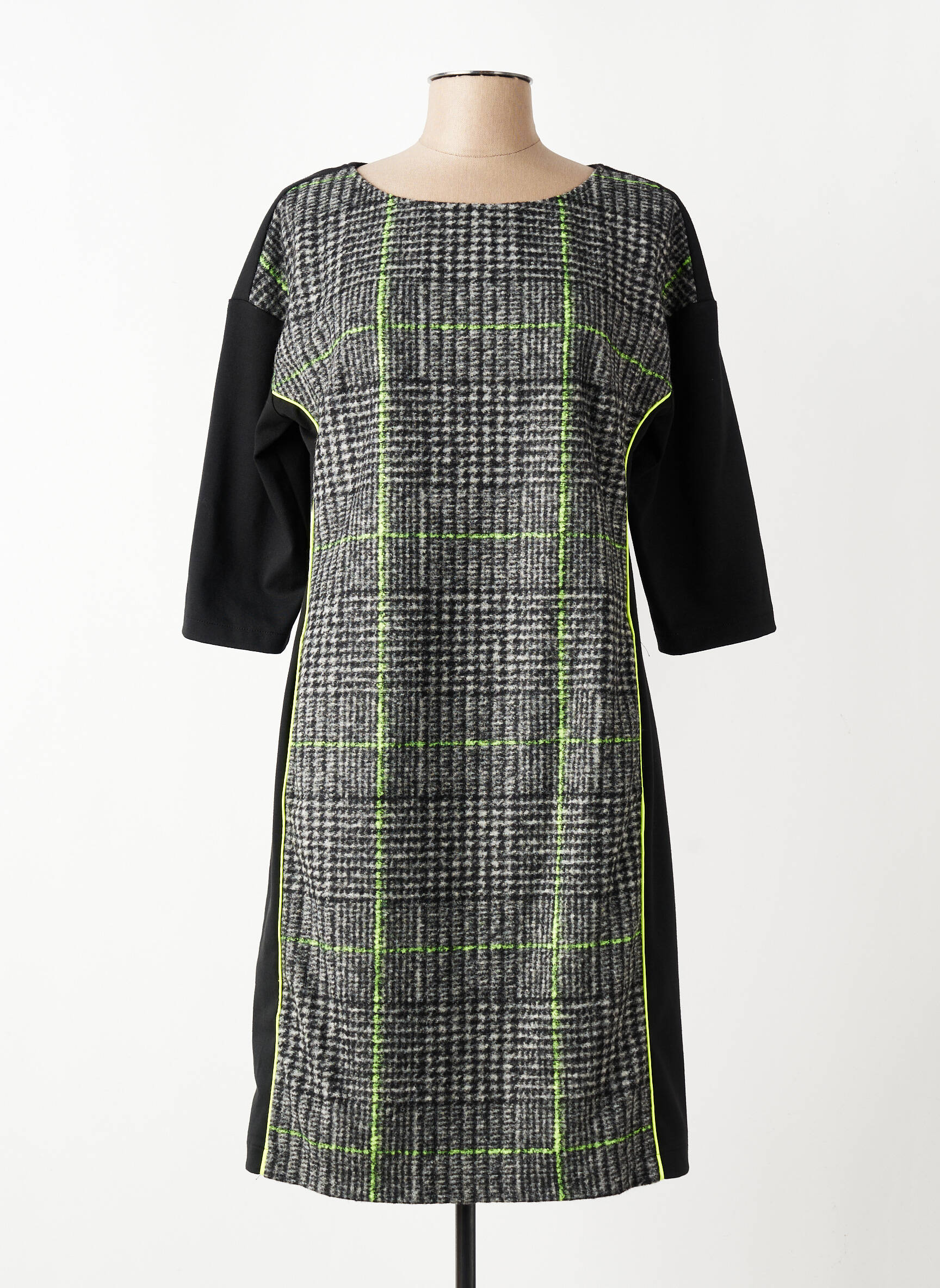 Rochie midi mâneci 3/4 mâneci 3/4 negru LA FEE MARABOUTEE femeie