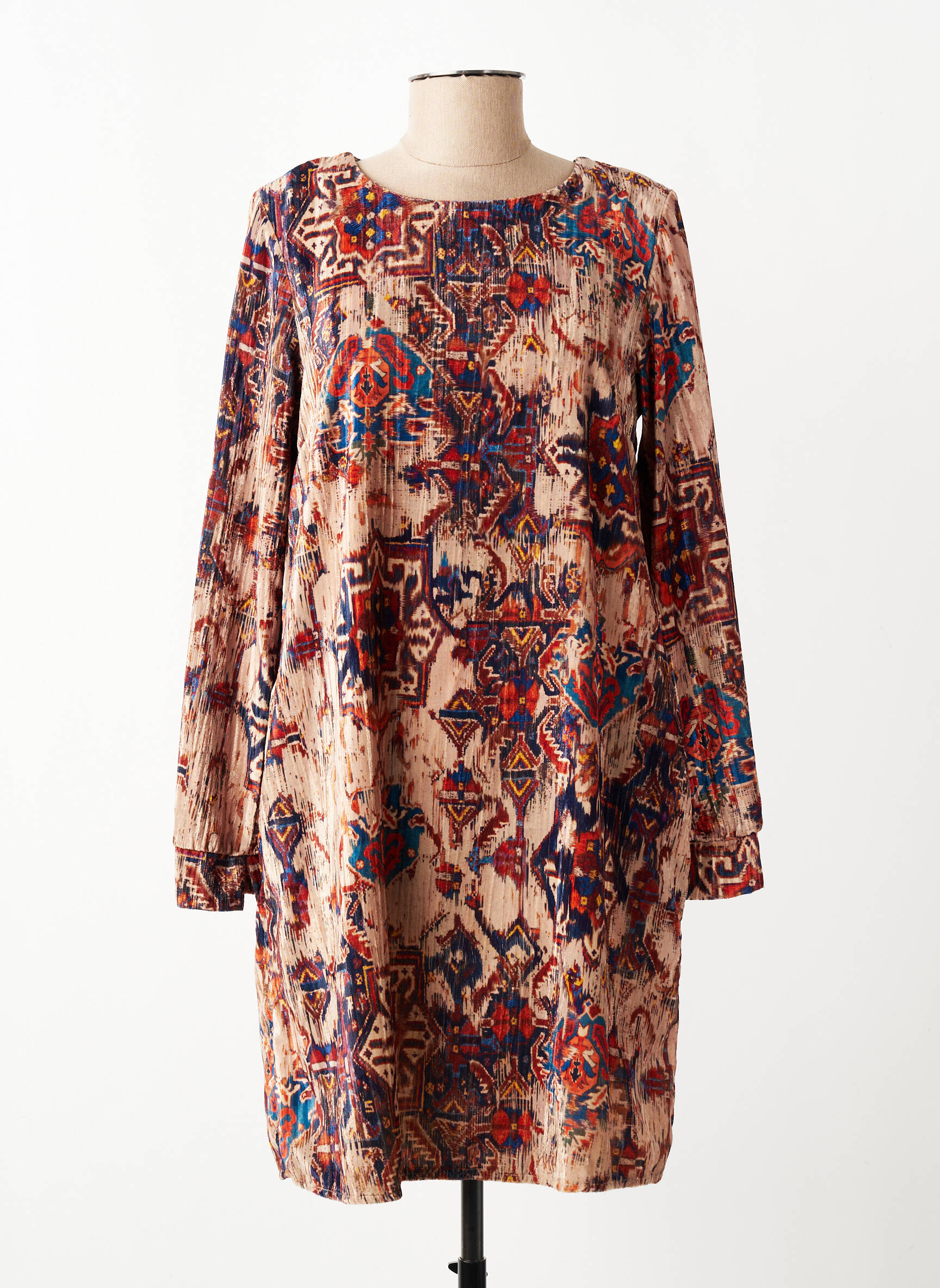 Rochie scurtă mâneci lungi mâneci lungi bej LA FEE MARABOUTEE femeie