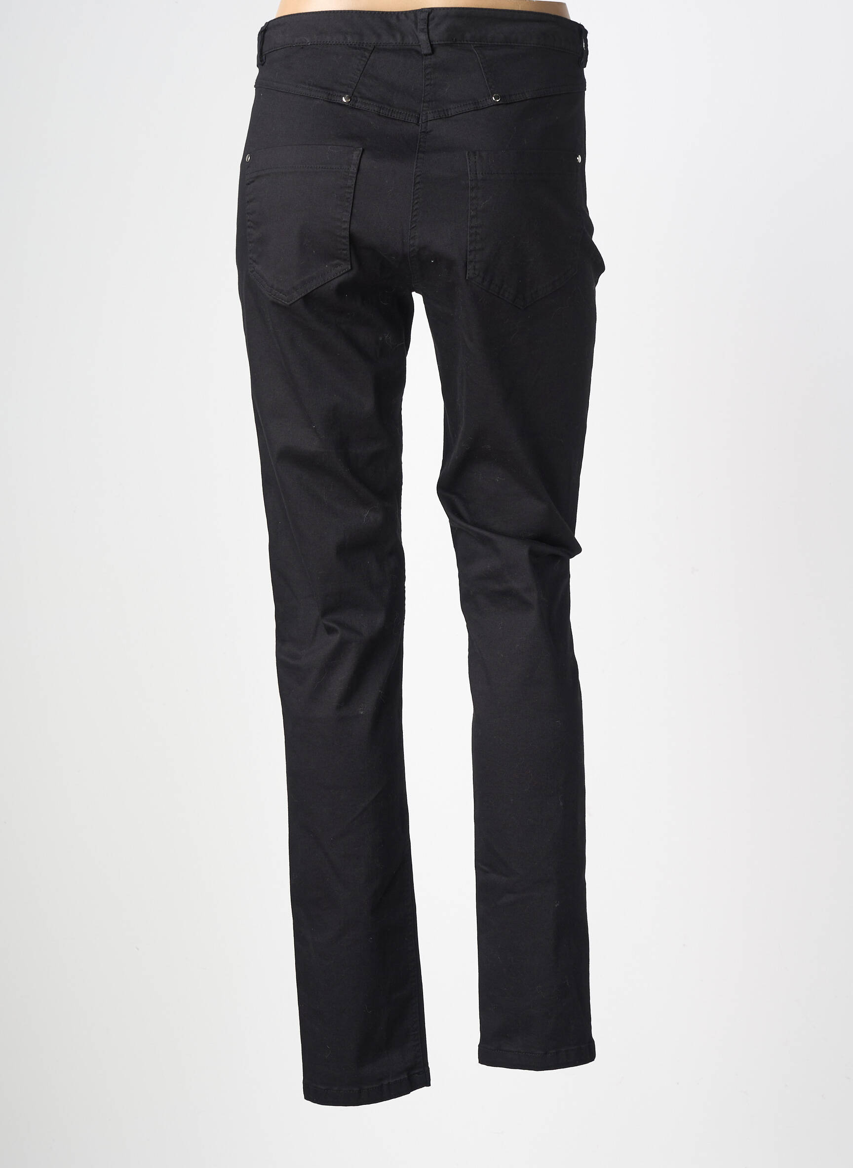 Pantalon slim elasticitate mărime normală negru BLEU BLANC ROUGE femeie