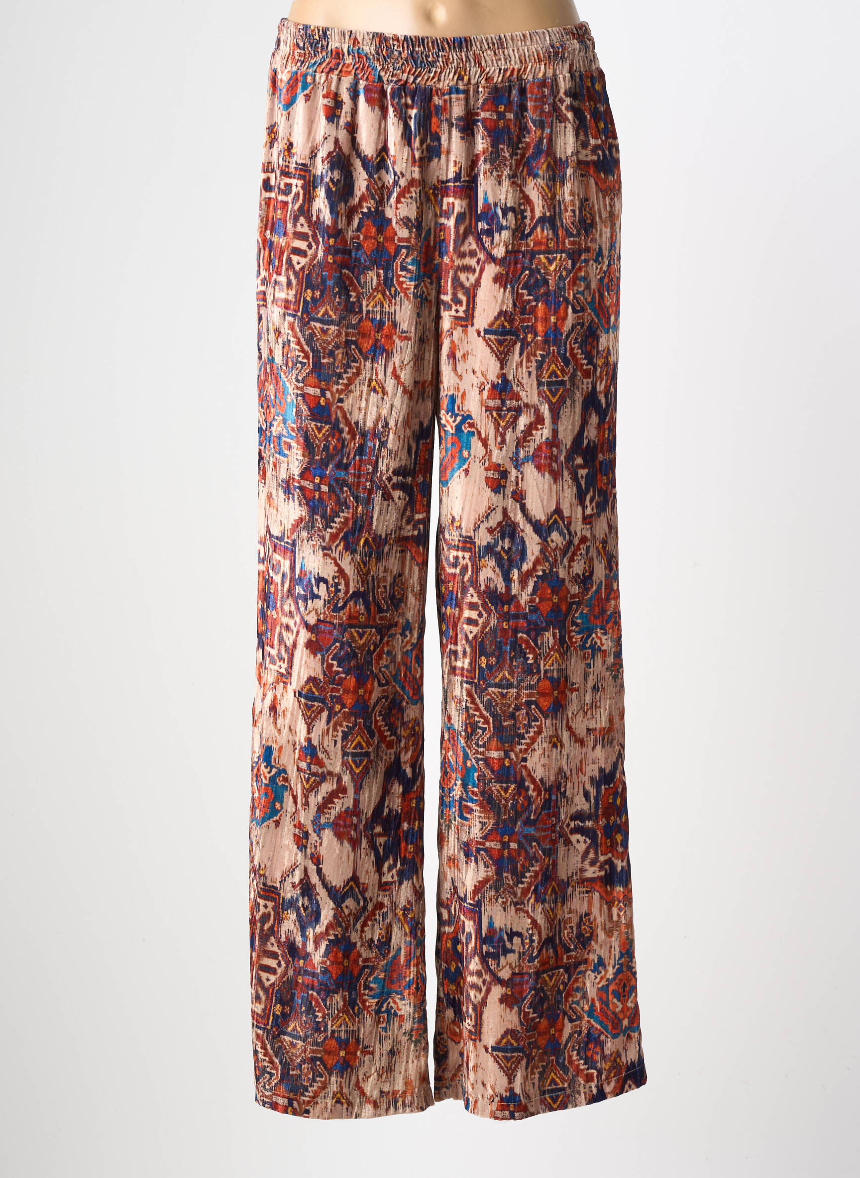 Pantalon larg mărime normală mărime normală bej LA FEE MARABOUTEE femeie