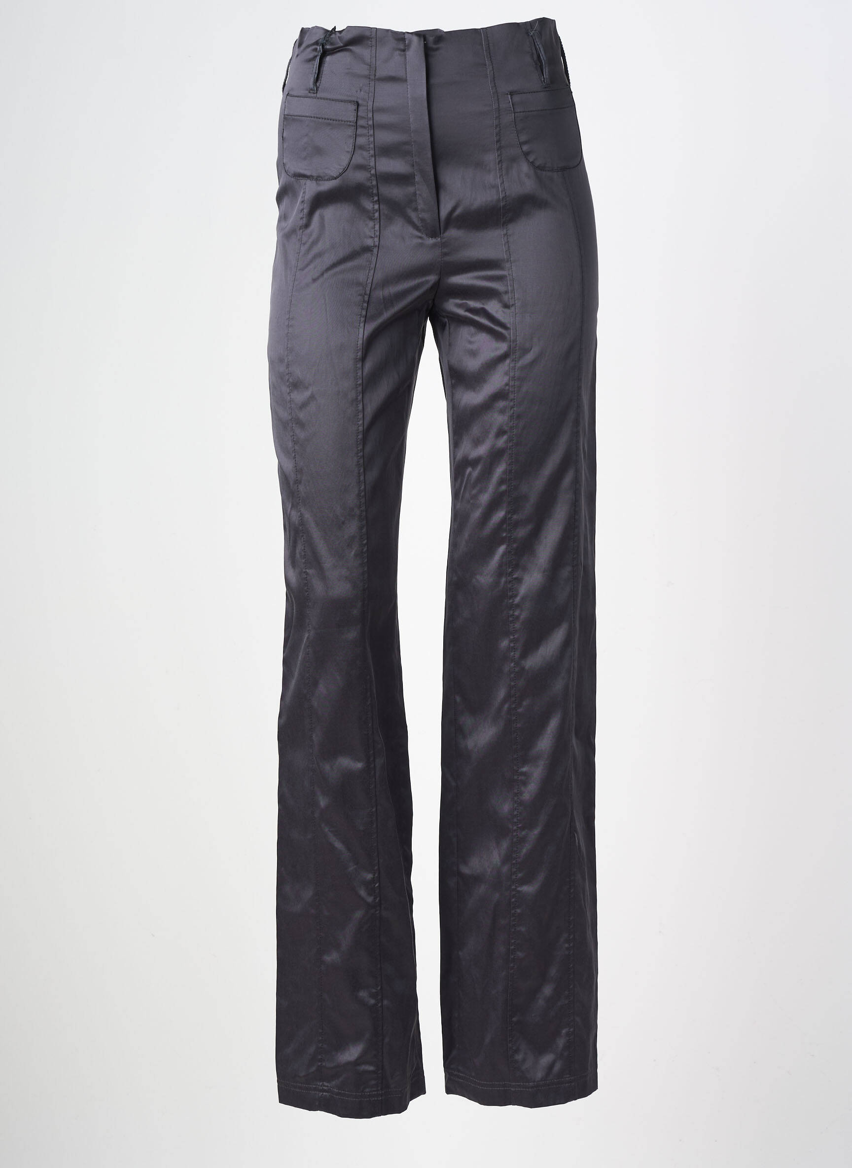 Pantalon drept croială dreaptă negru JC TRIGON femeie