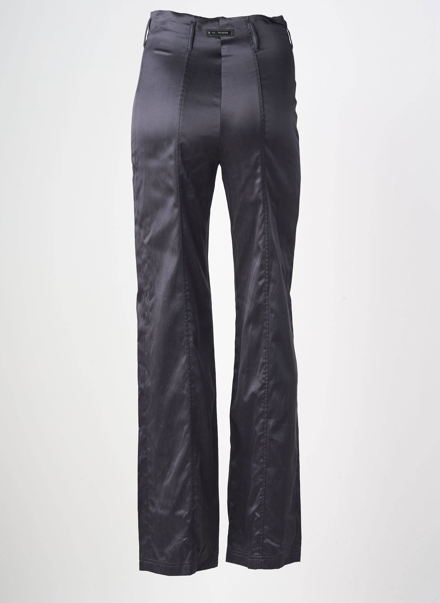 Pantalon drept croială dreaptă negru JC TRIGON femeie