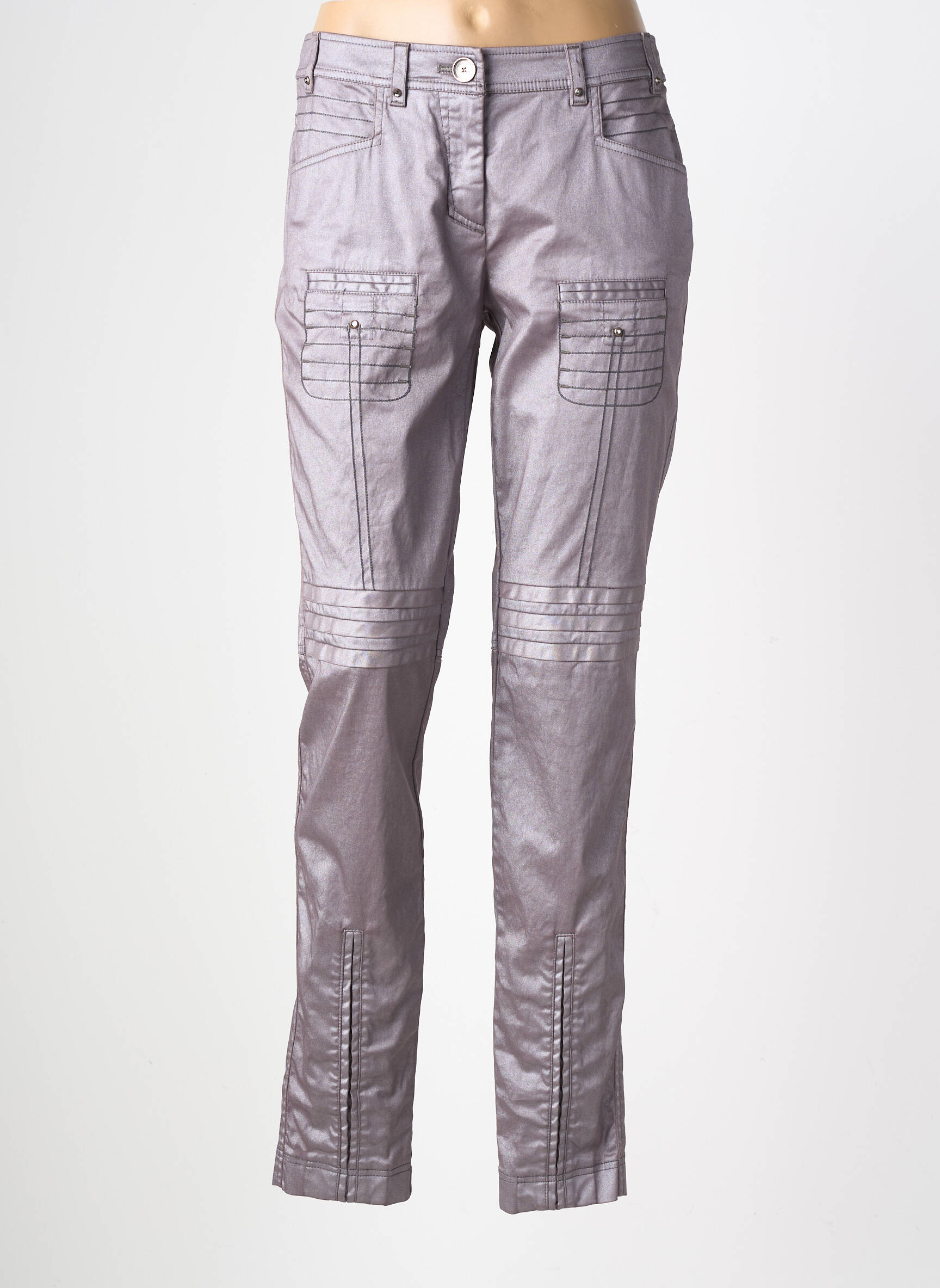 Pantalon drept elasticitate mărime normală gri SPORTALM femeie