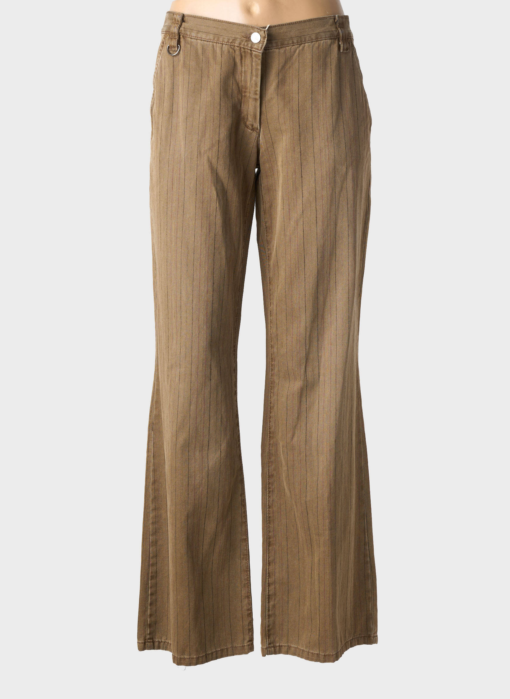Pantalon evazat elasticitate mărime normală verde LA FEE MARABOUTEE femeie