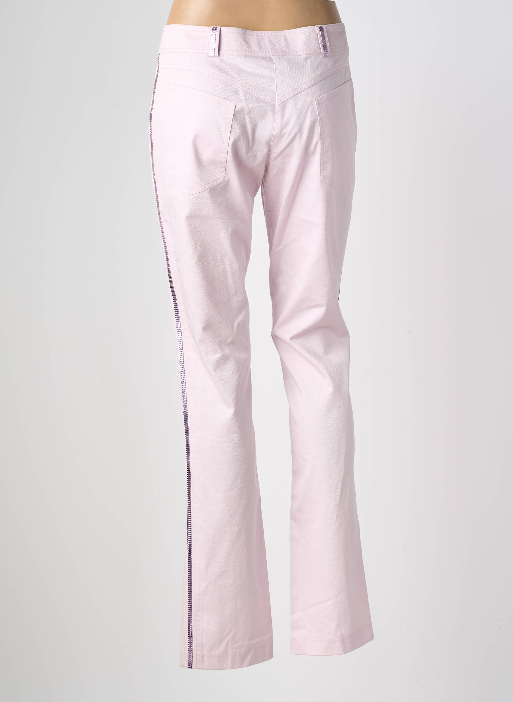 Pantalon drept elasticitate mărime normală roz NATHALIE CHAIZE femeie