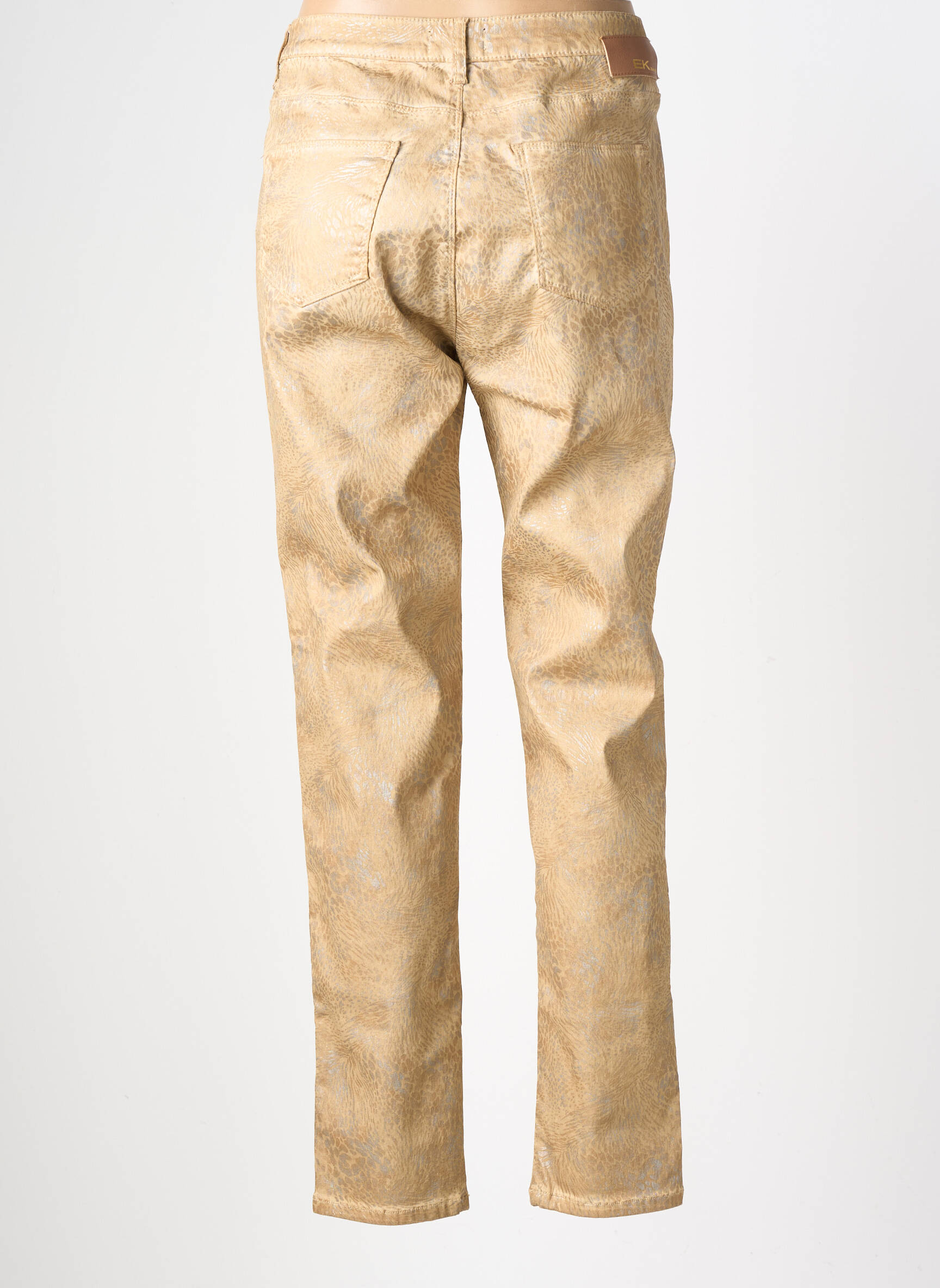 Pantalon drept elasticitate mărime normală bej EVA KAYAN femeie