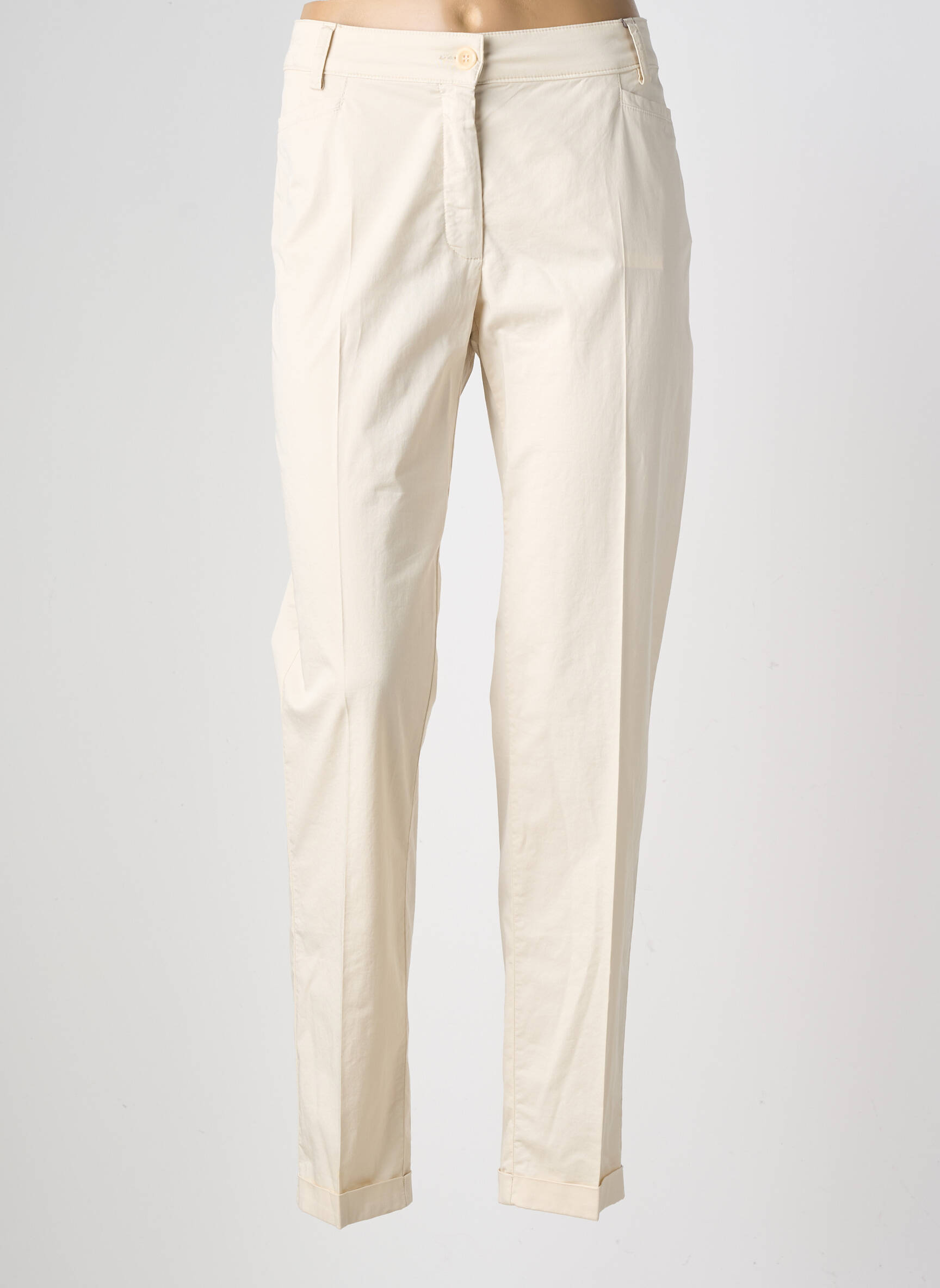 Pantalon chino elasticitate mărime normală bej RAFFAELLO ROSSI femeie