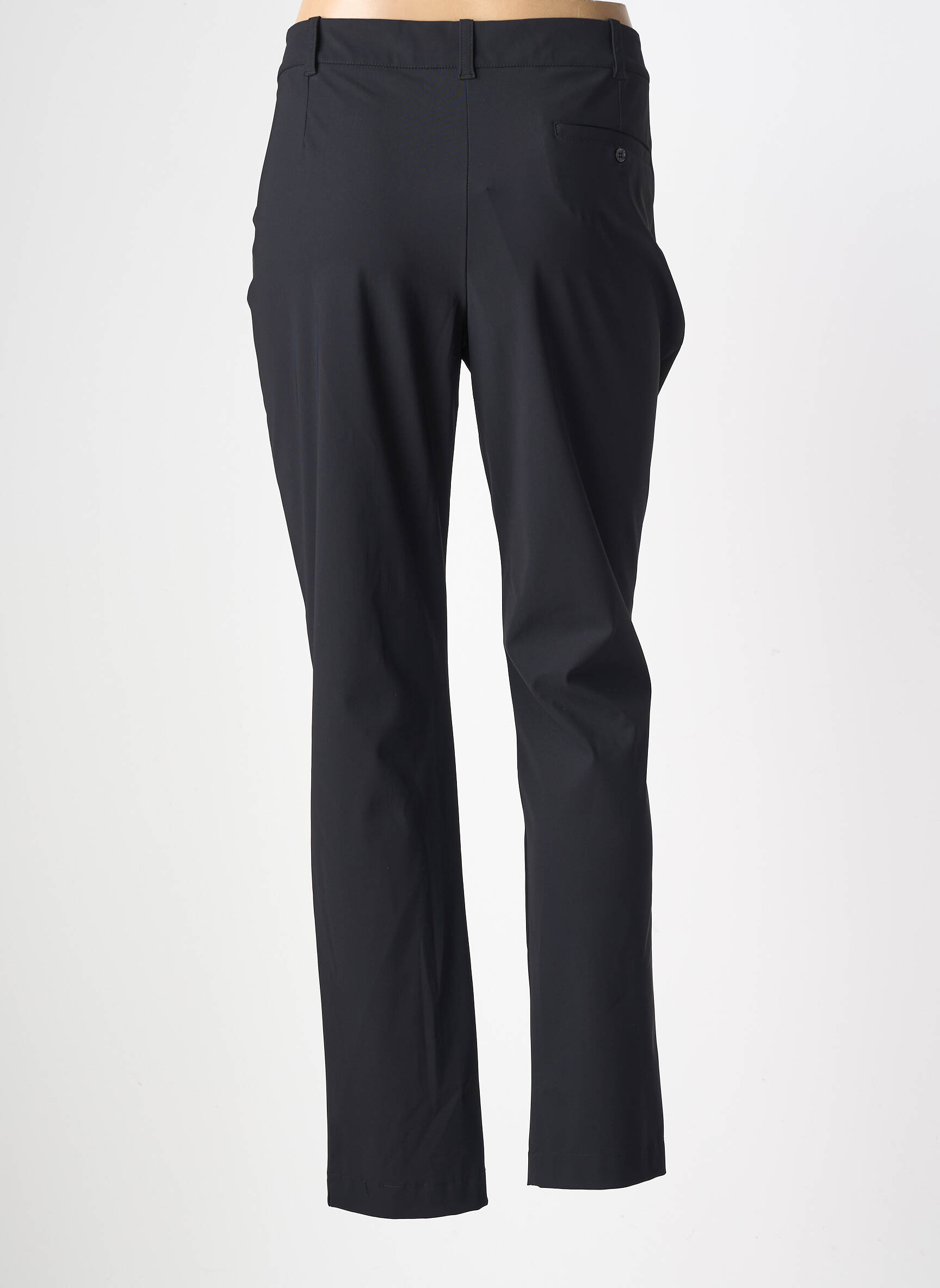 Pantalon slim țesătură poplin mărime normală negru INDIES femeie