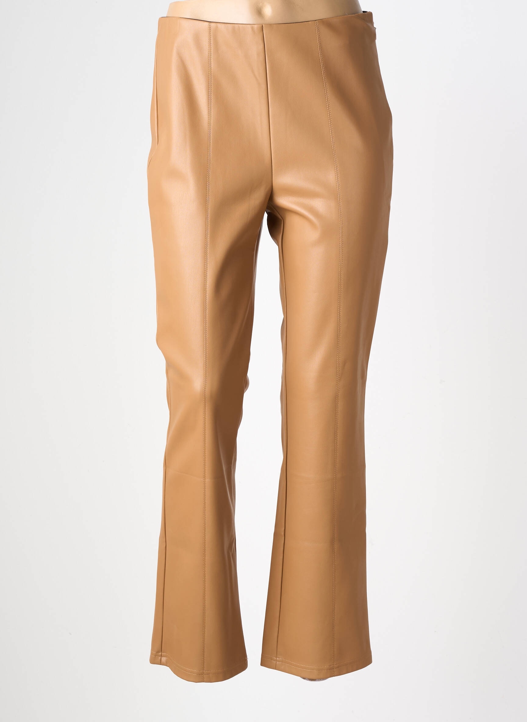 Pantalon drept talie elastică mărime normală maro BETTY BARCLAY femeie