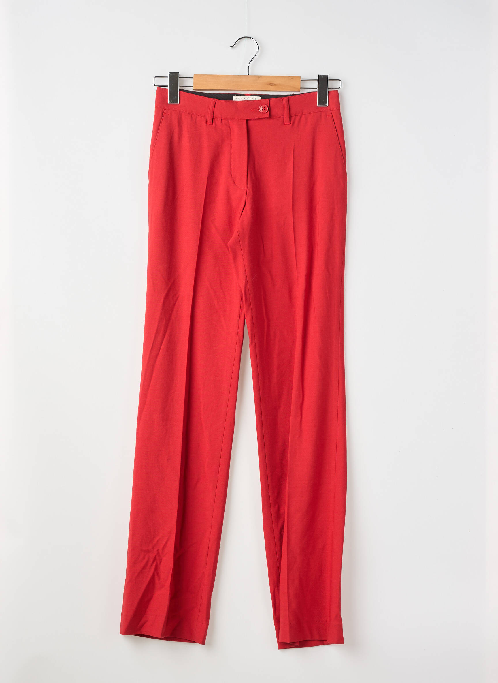 Pantalon drept țesătură crep mărime normală roșu ESSENTIEL ANTWERP femeie