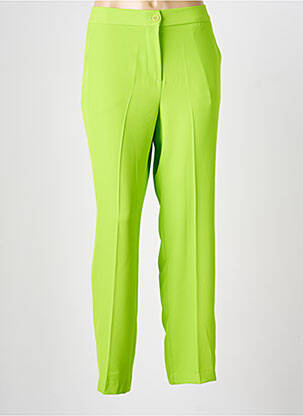 Pantalon slim talie elastică mărime normală verde TINTA STYLE femeie