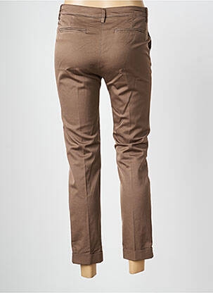 Pantalon chino țesătură poplin mărime normală maro MANILA GRACE femeie