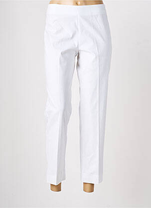 Pantalon 7/8 talie cu cleme mărime normală alb MARIA BELLENTANI femeie