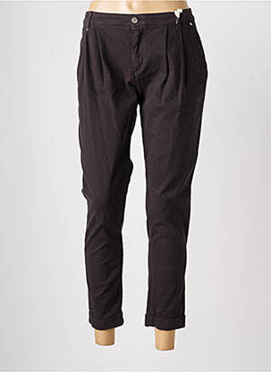 Pantalon chino țesătură poplin mărime normală maro MANILA GRACE femeie
