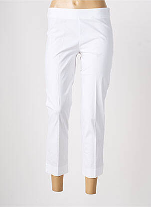 Pantalon 7/8 talie cu cleme mărime normală alb MARIA BELLENTANI femeie