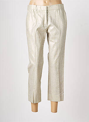 Pantalon 7/8 talie cu cleme mărime normală bej LOLA femeie