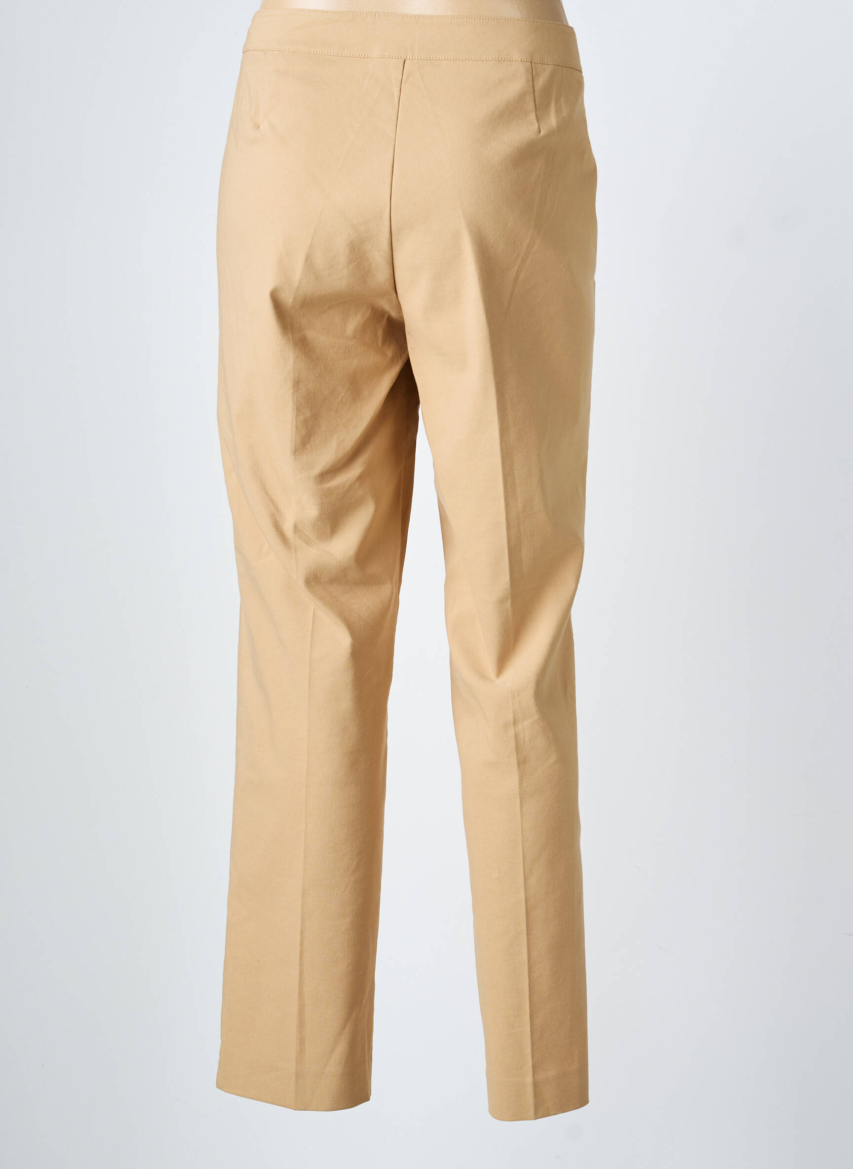Pantalon slim țesătură poplin mărime normală bej MEXX femeie